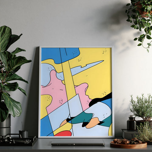 Blue Veil Beat — art print by paintmoon