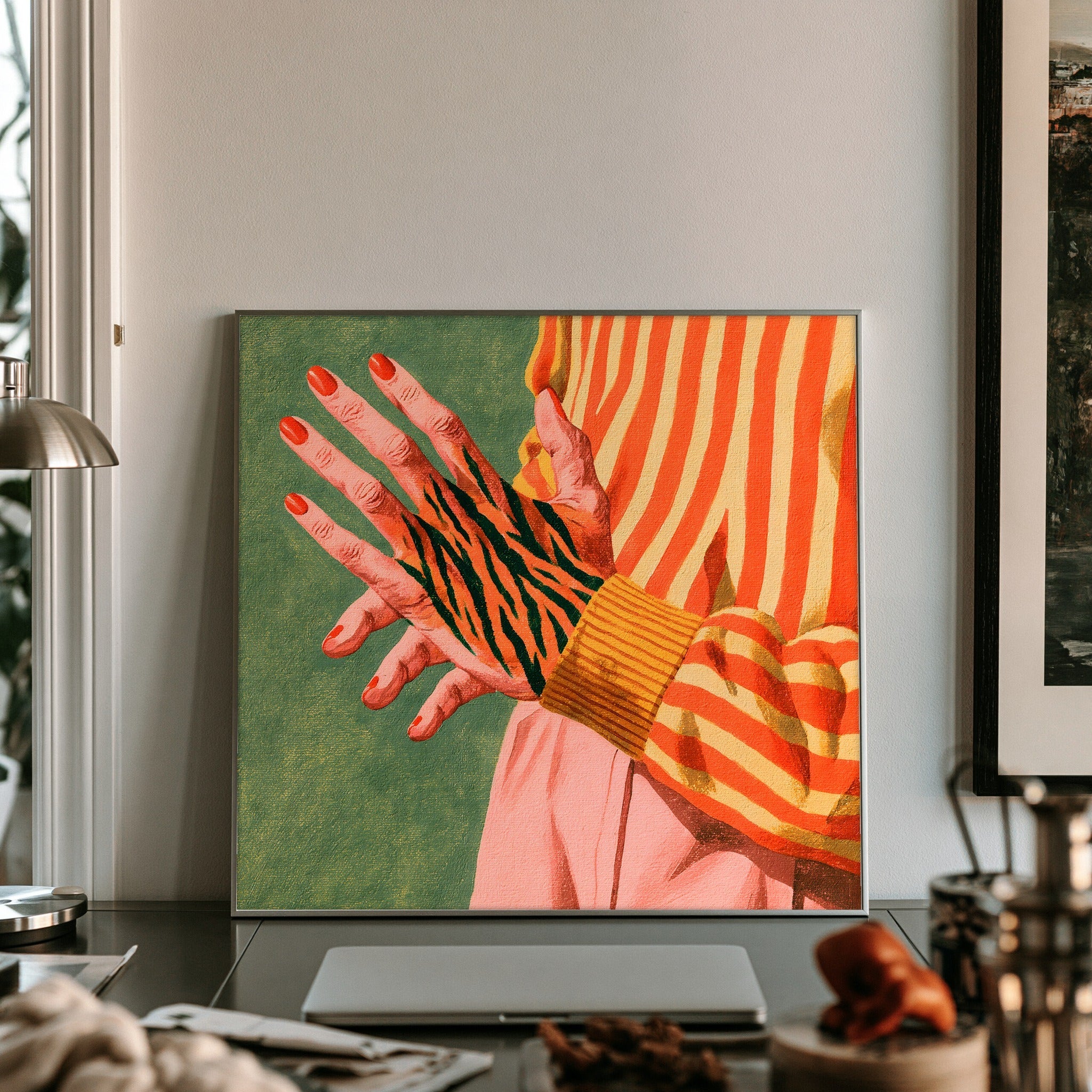 Sunstripe Hold — art print by paintmoon