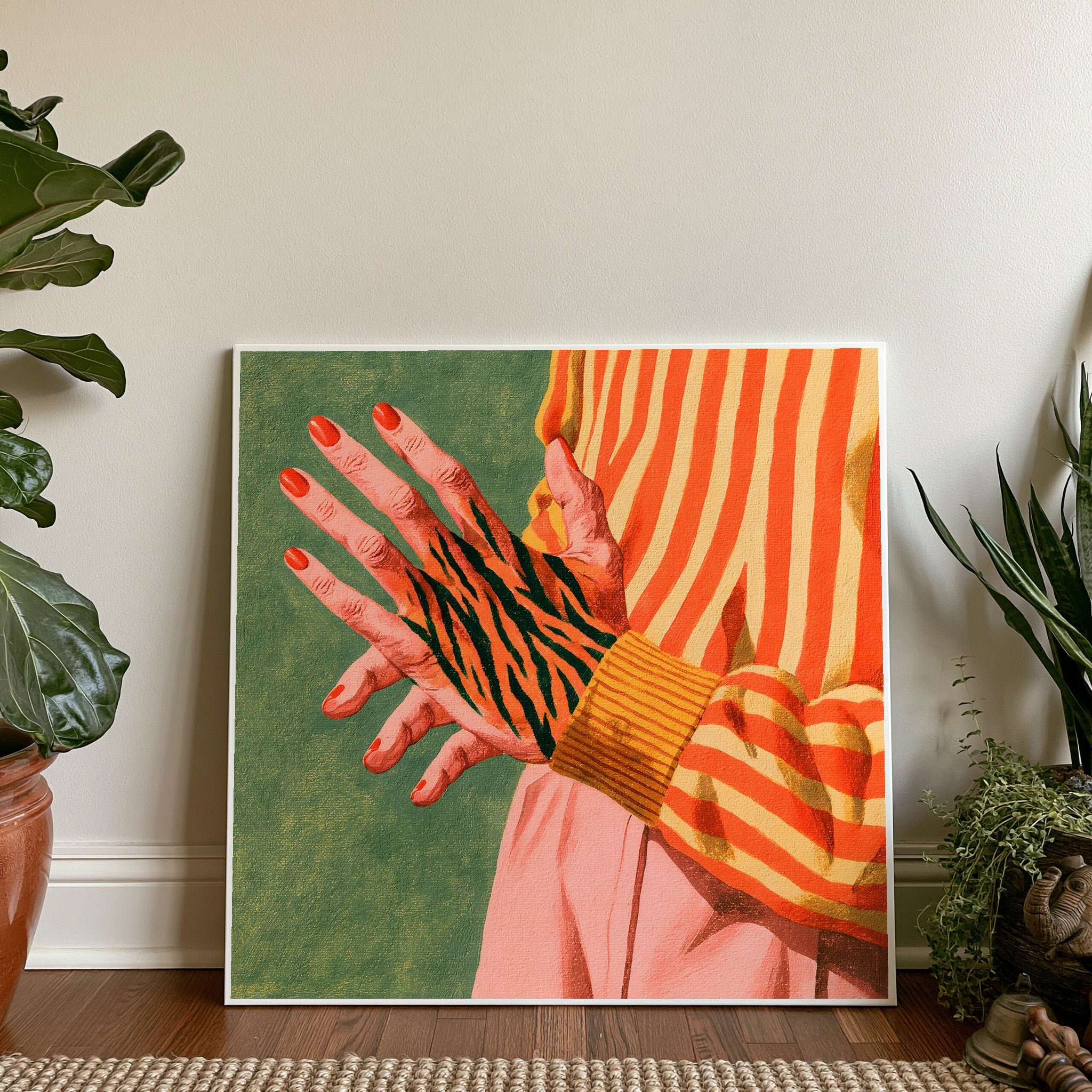 Sunstripe Hold — art print by paintmoon