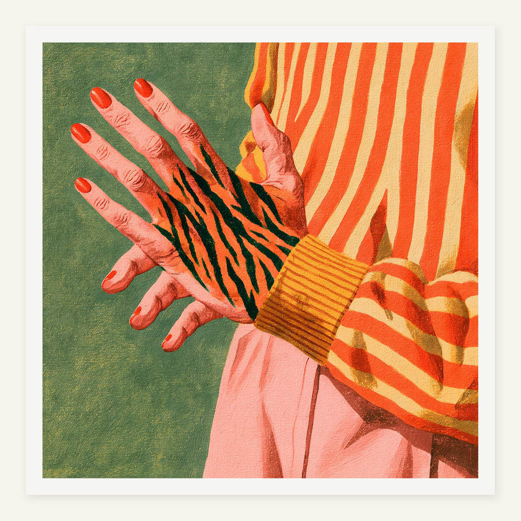 Sunstripe Hold — White frame