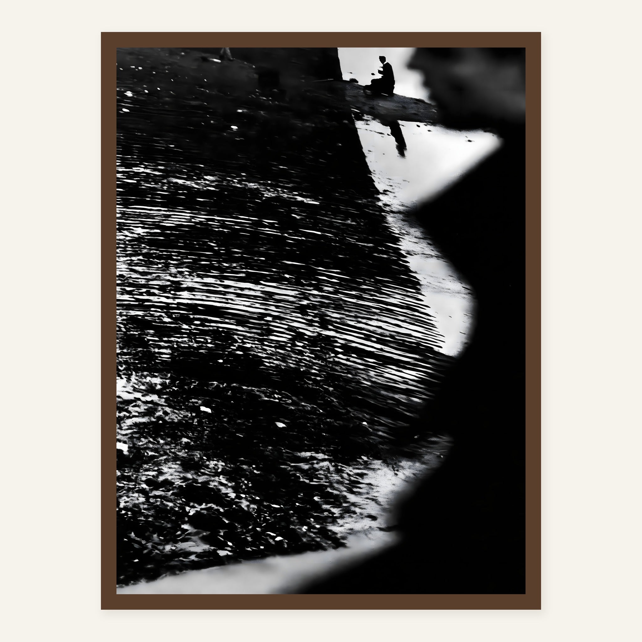Hushed Footfall — Dark wood frame