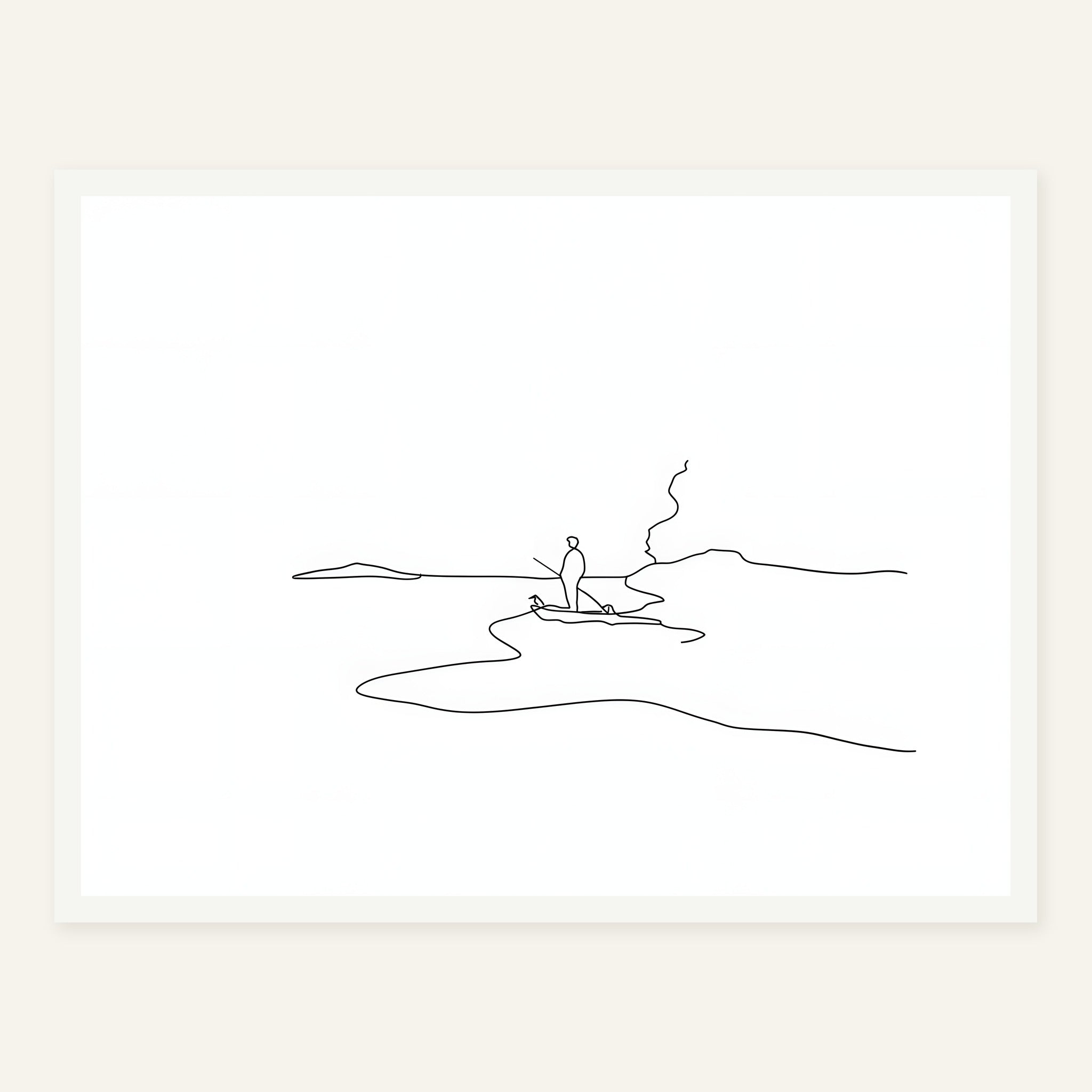 Faint Drift — White frame