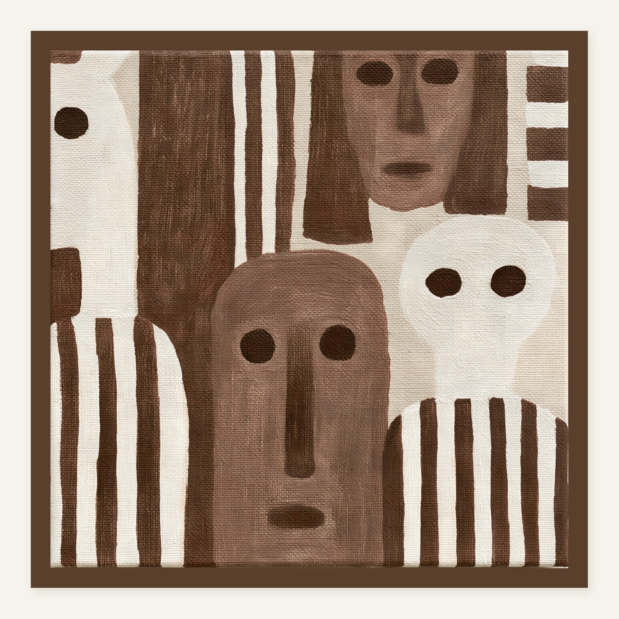 Leaning In — Dark wood frame