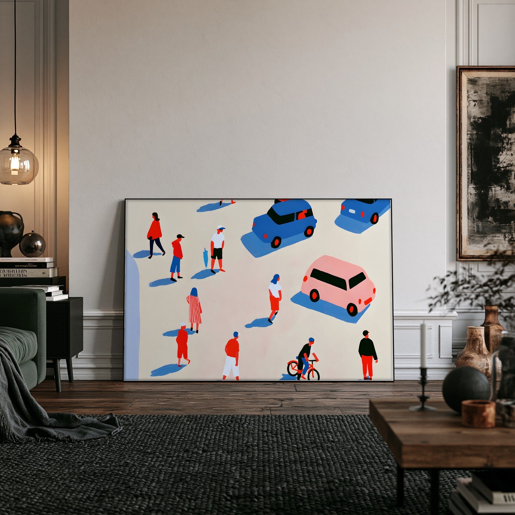 Crosswalk Pause — art print by paintmoon