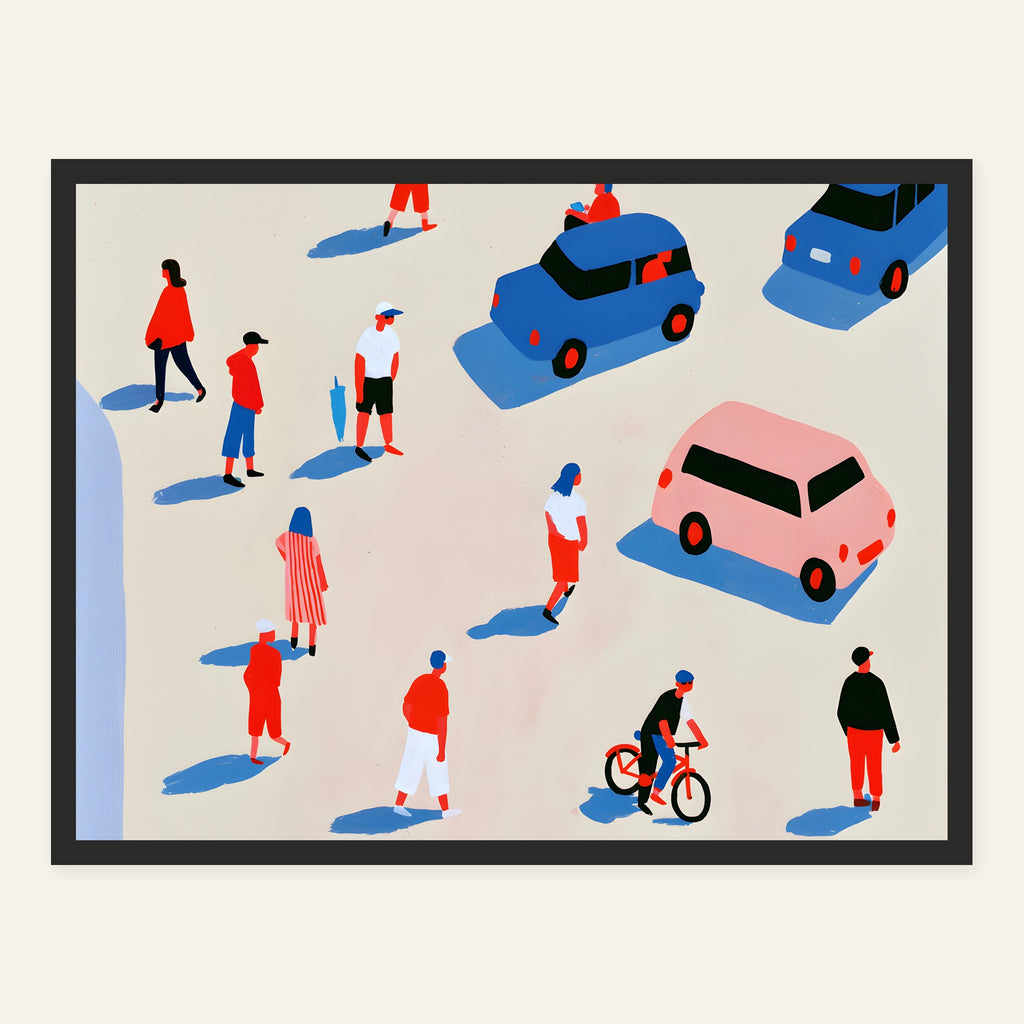 Crosswalk Pause — Black frame