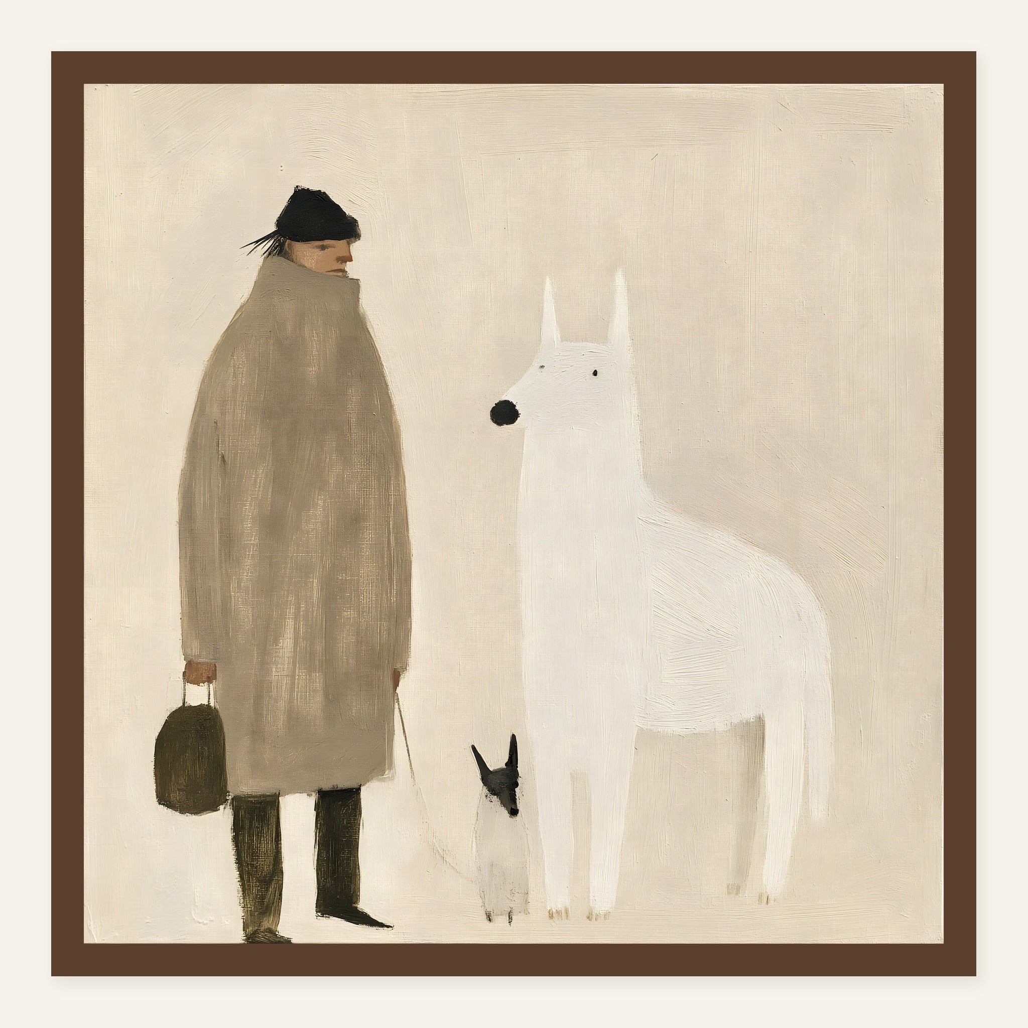 Quiet Visitor — Dark wood frame
