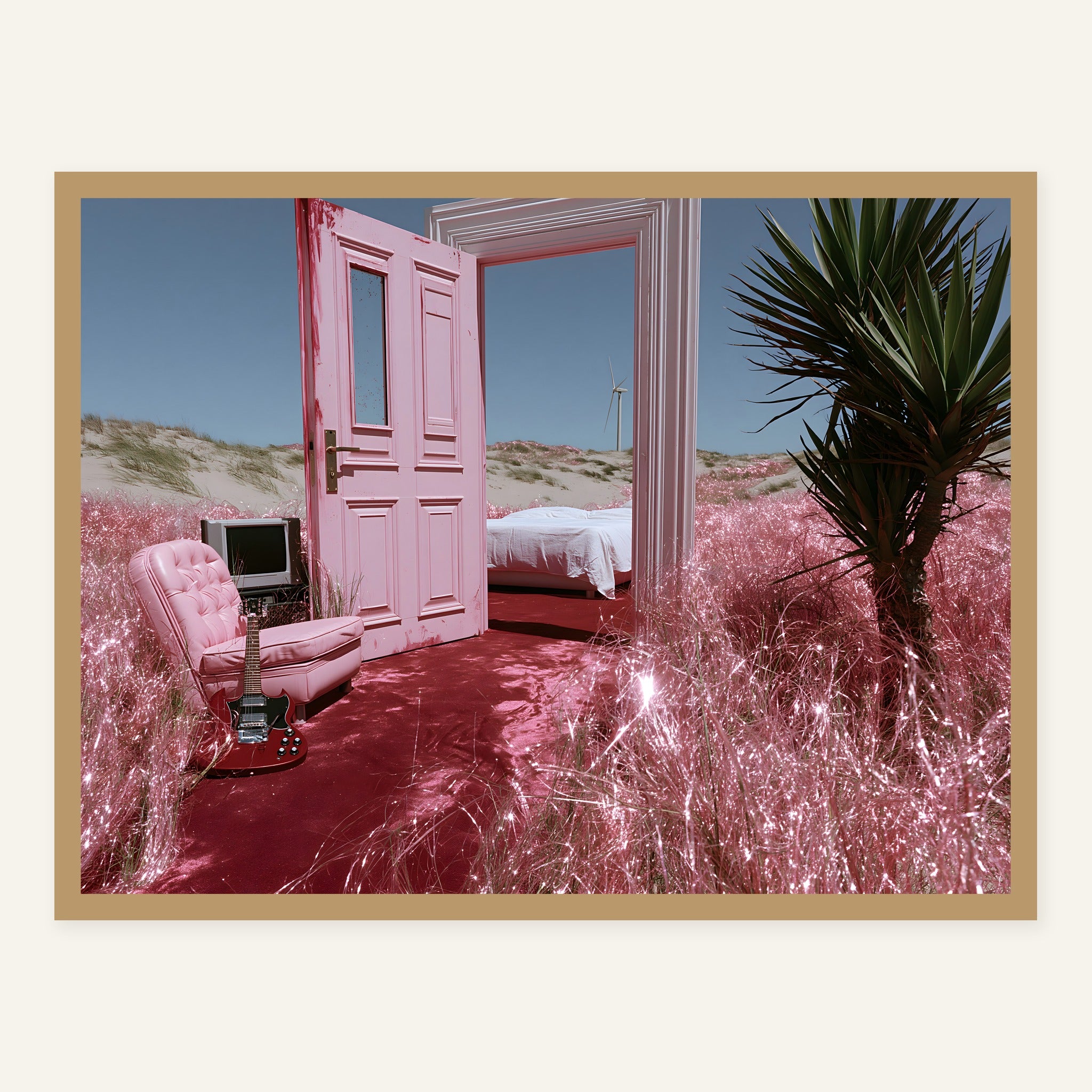 Pink Threshold — Wood frame