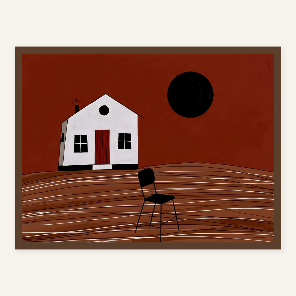 Rust Lattice — Dark wood frame