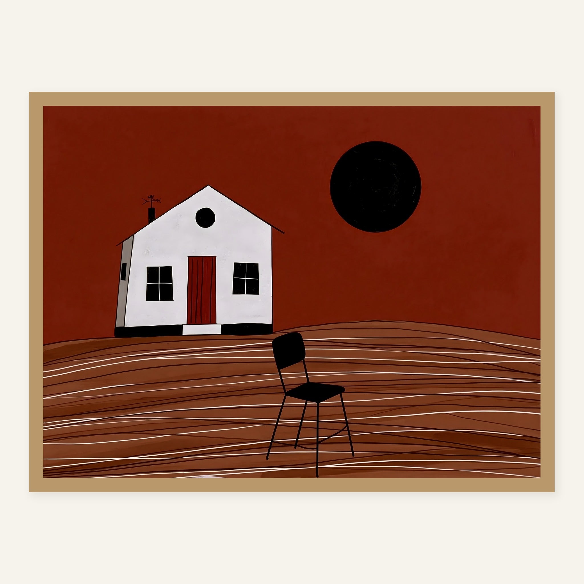 Rust Lattice — Wood frame