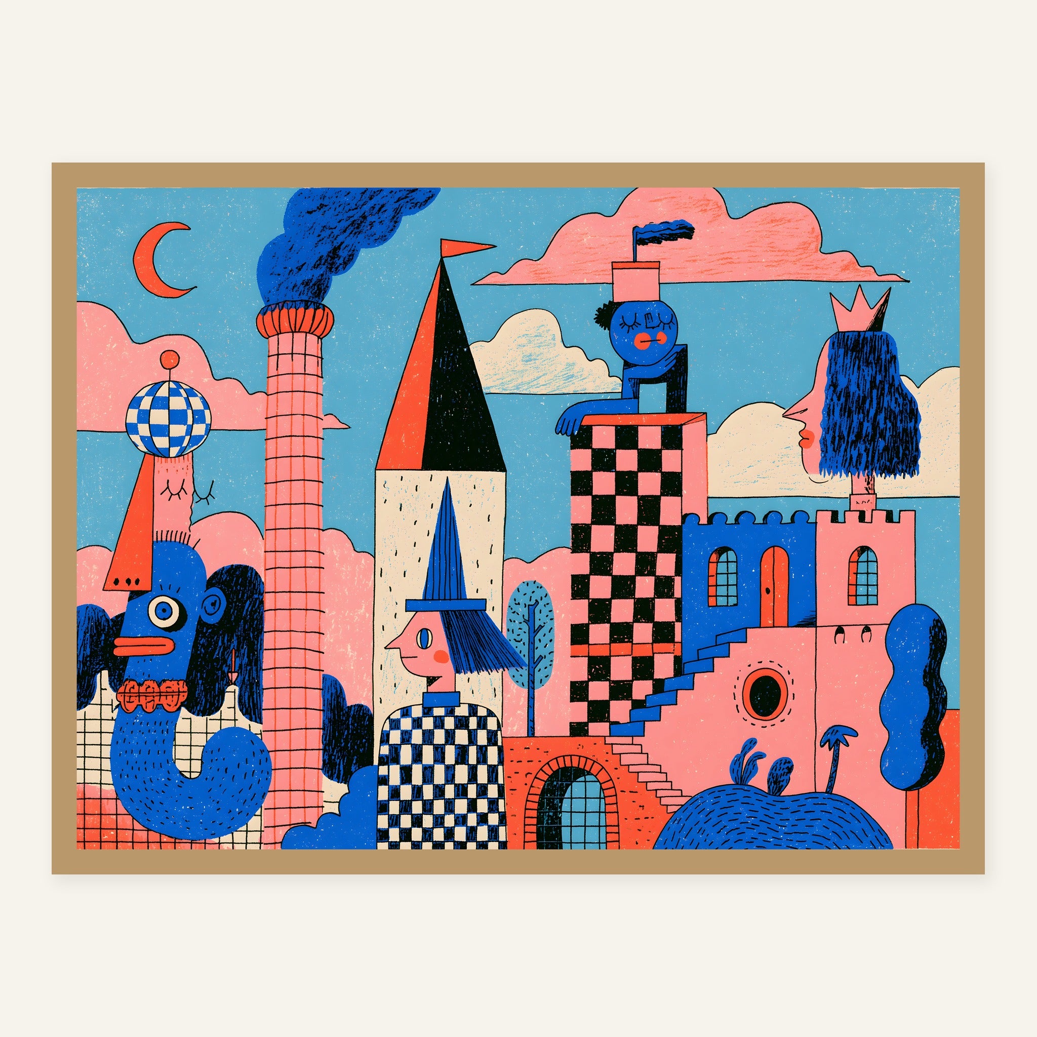 Bright Hush — Wood frame