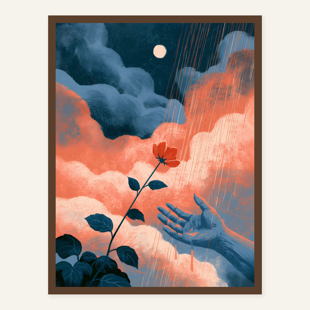 Violet Hush — Dark wood frame