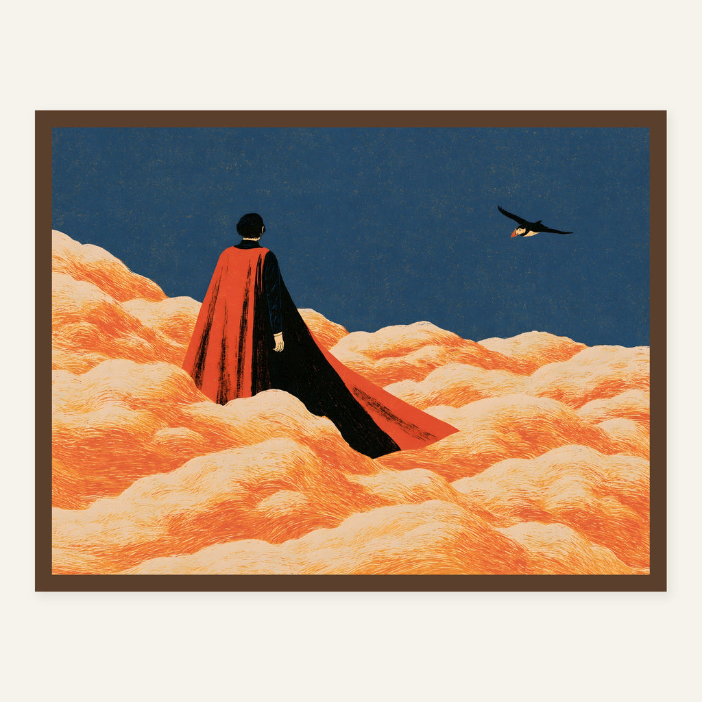 Ember Drift — Dark wood frame