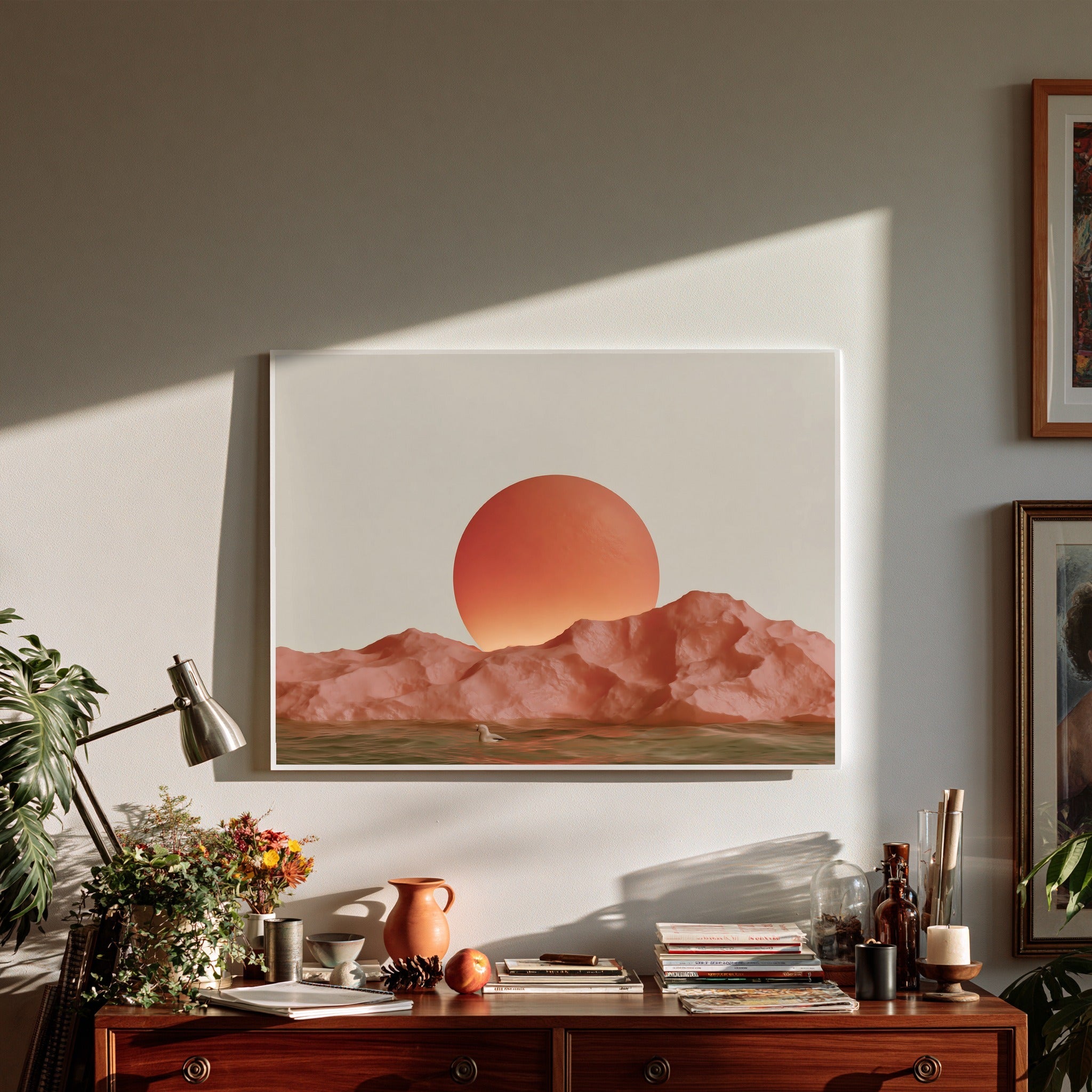 Warmward Drift — art print by paintmoon