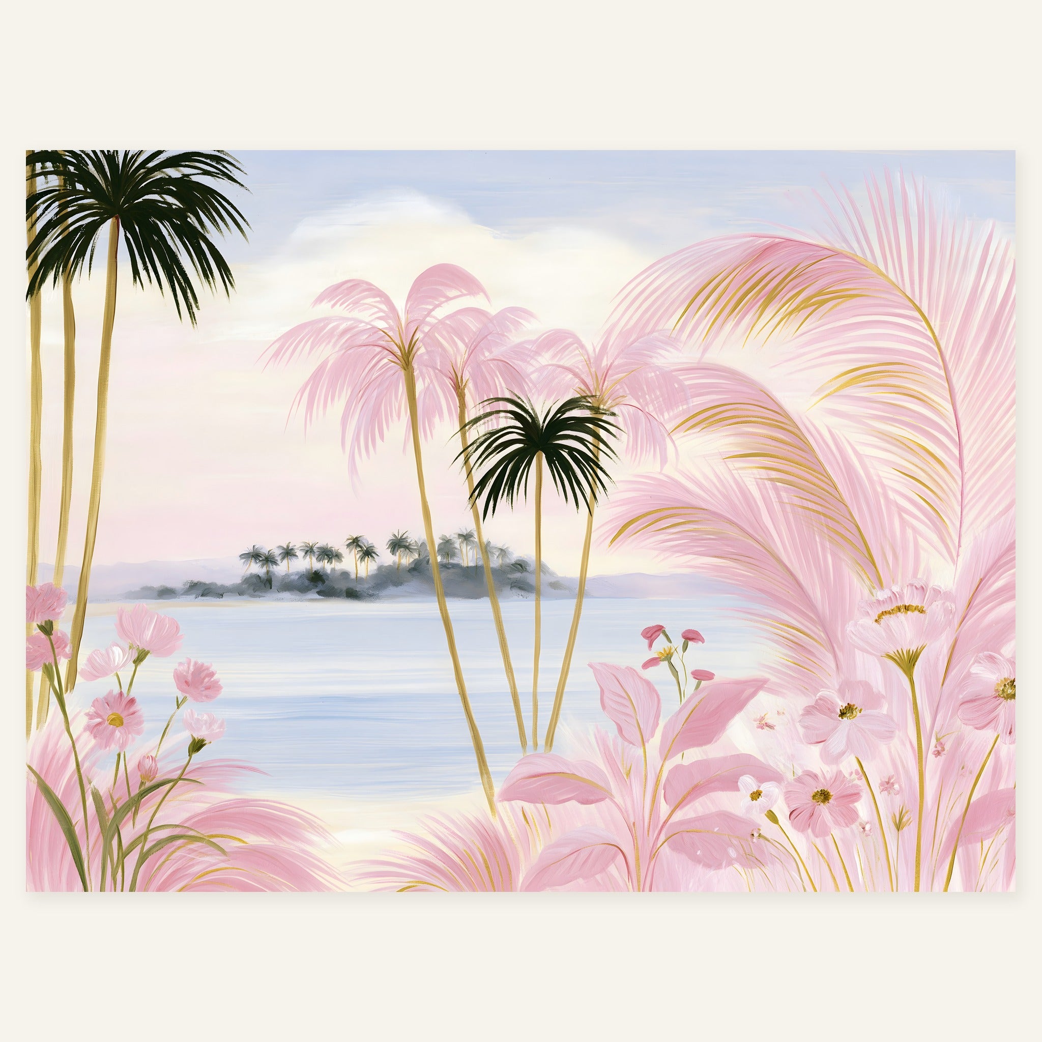 Blush Shoreline — art print by paintmoon