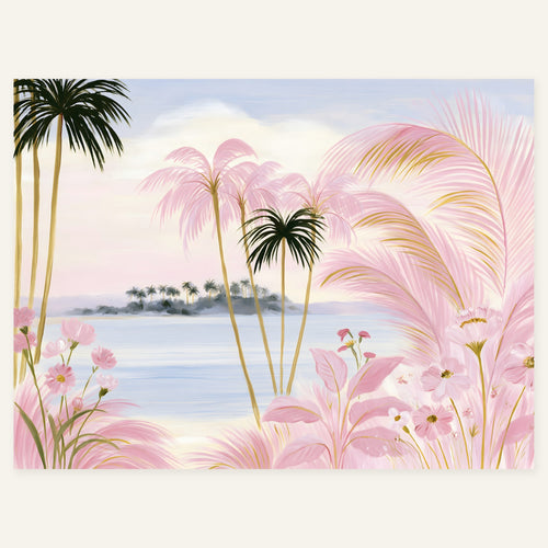 Blush Shoreline — art print by paintmoon