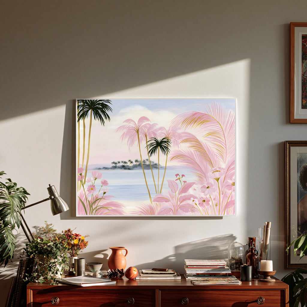Blush Shoreline — art print by paintmoon