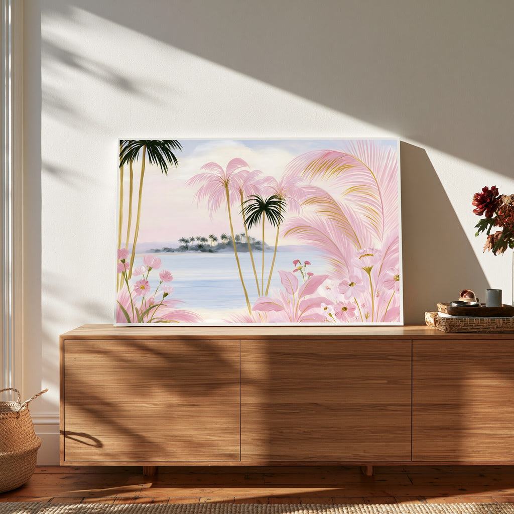 Blush Shoreline — art print by paintmoon