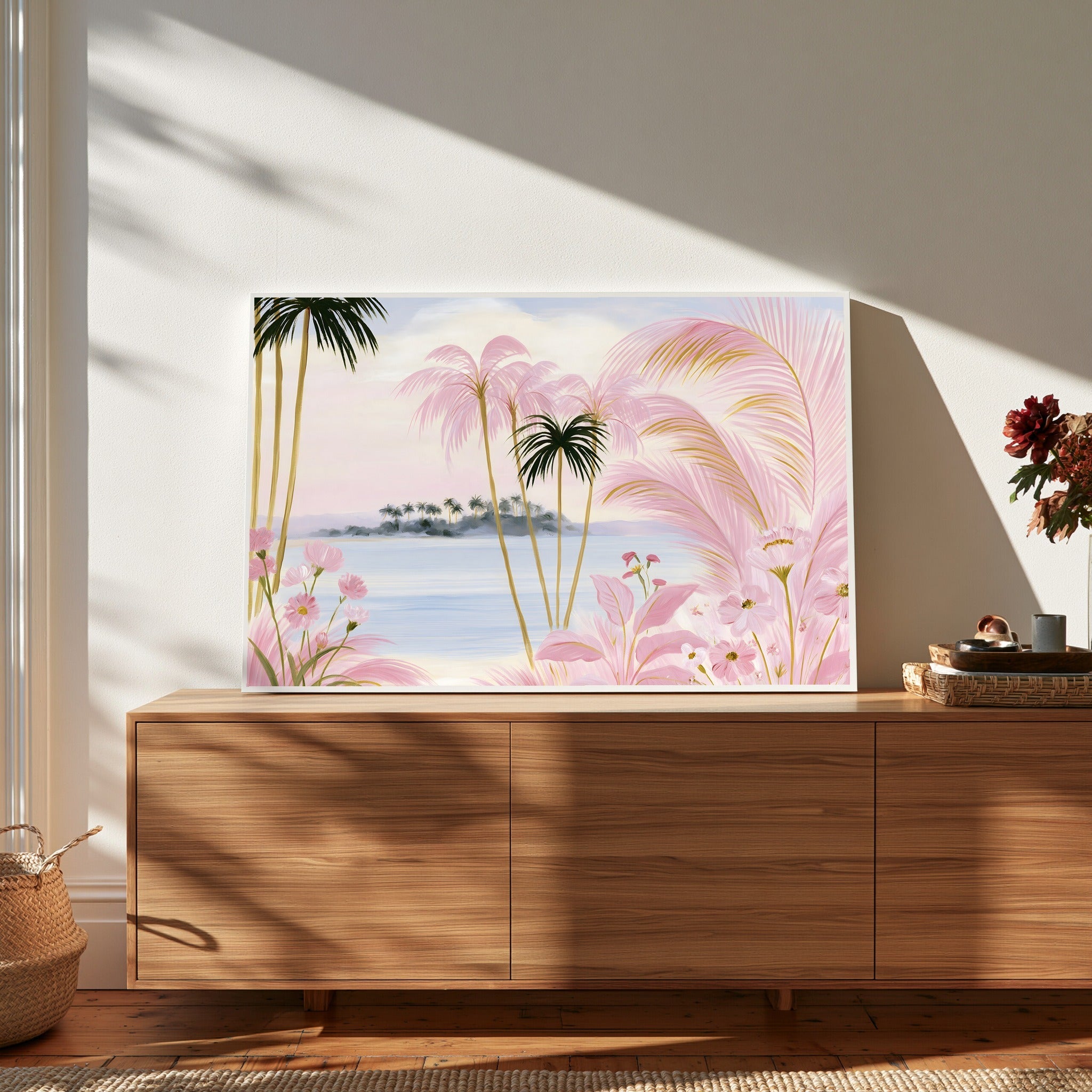 Blush Shoreline — art print by paintmoon