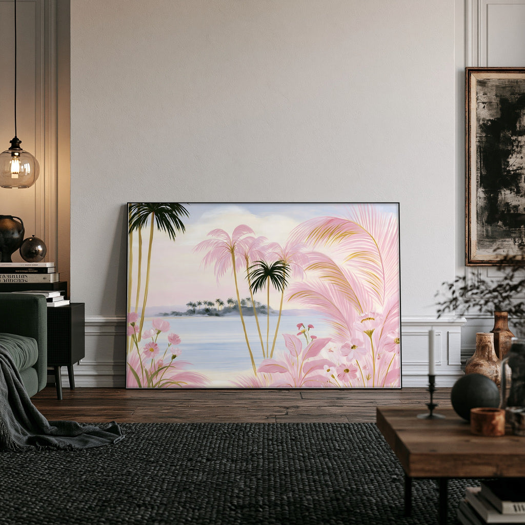 Blush Shoreline — art print by paintmoon