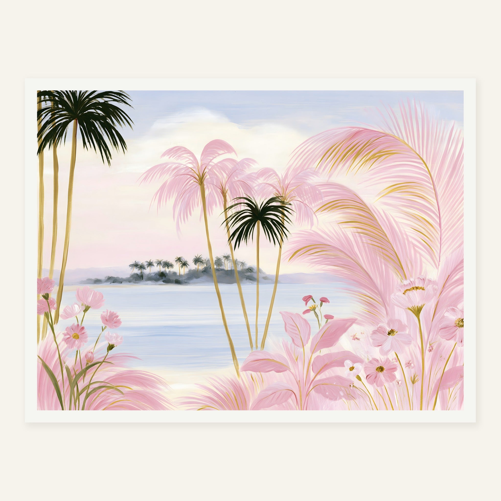 Blush Shoreline — White frame