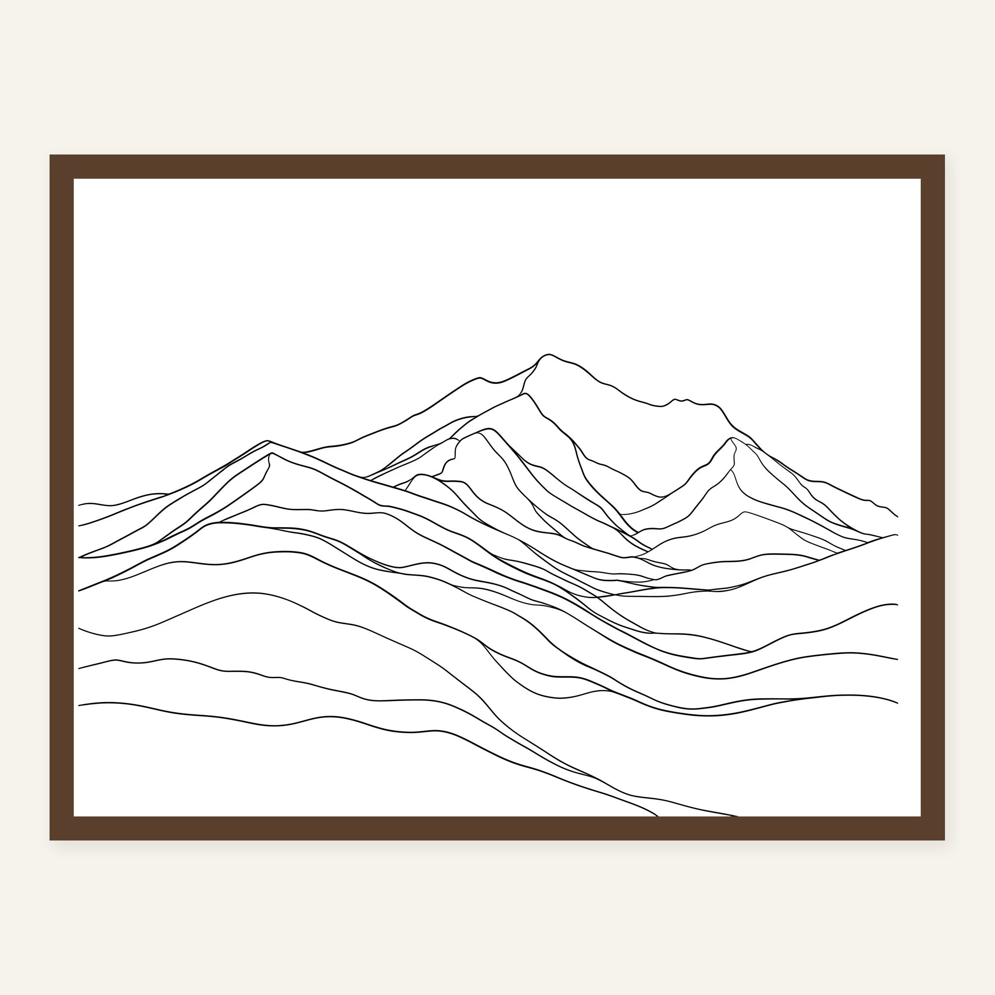 Quiet Ridge — Dark wood frame