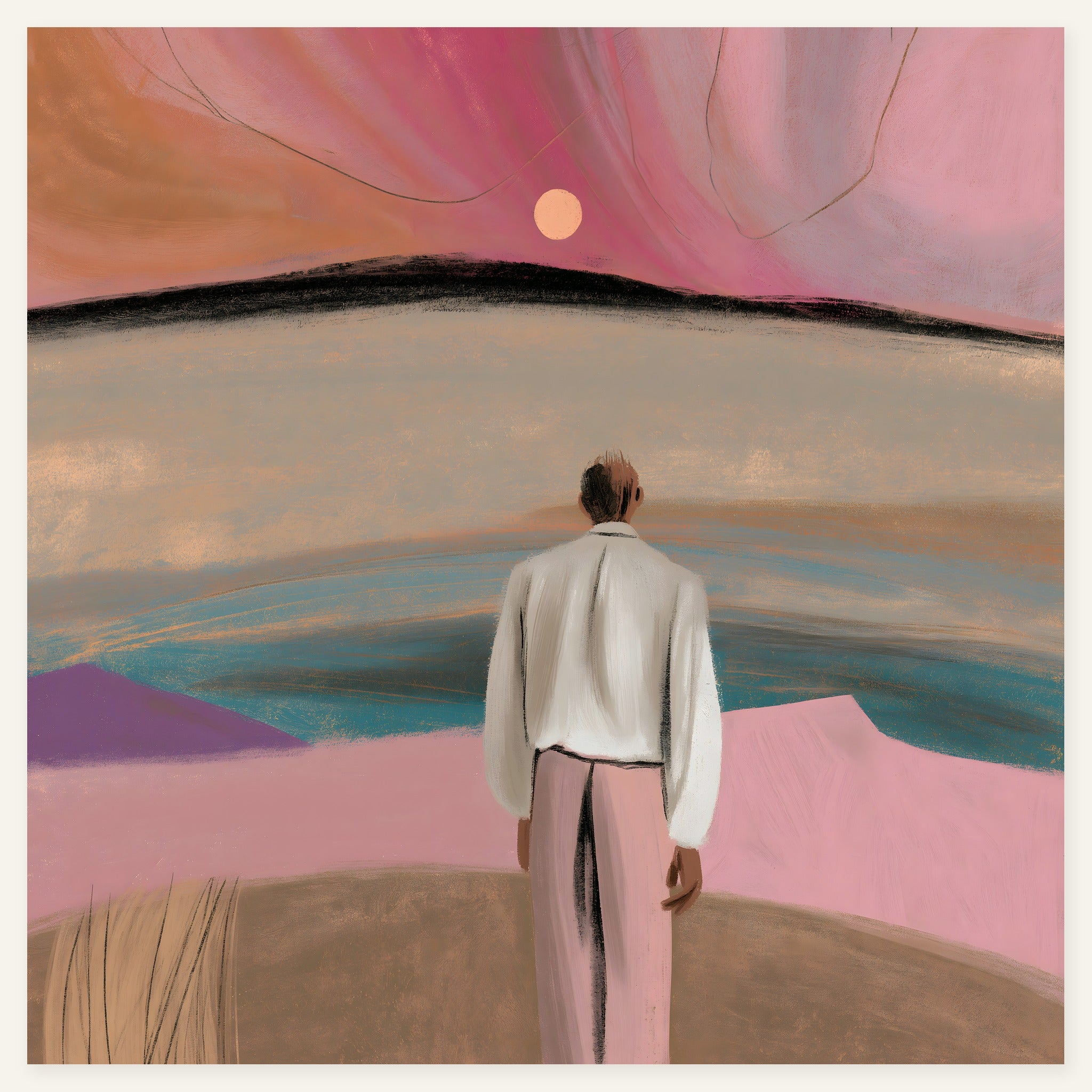 Pastel Exit — art print by paintmoon