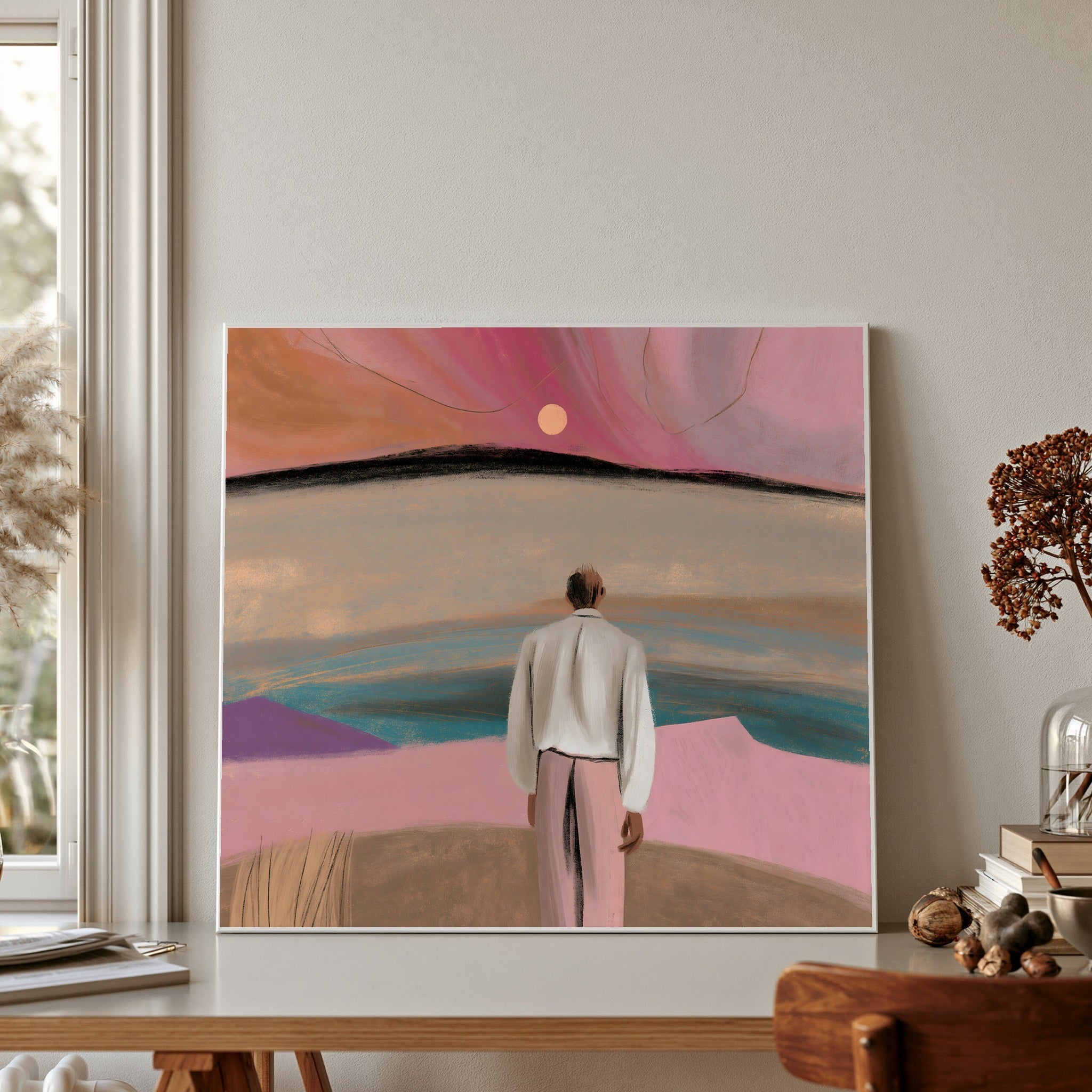 Pastel Exit — art print by paintmoon