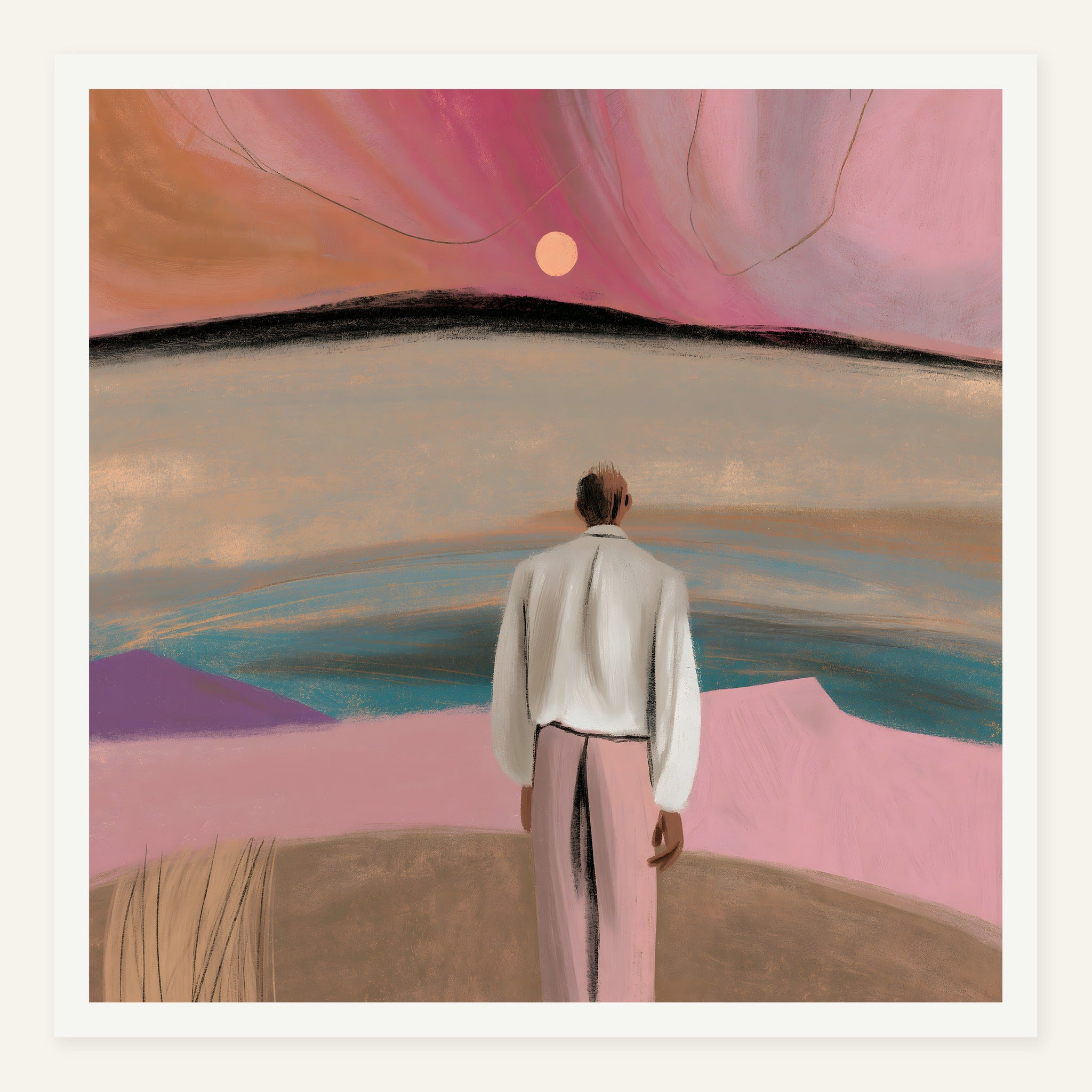 Pastel Exit — White frame