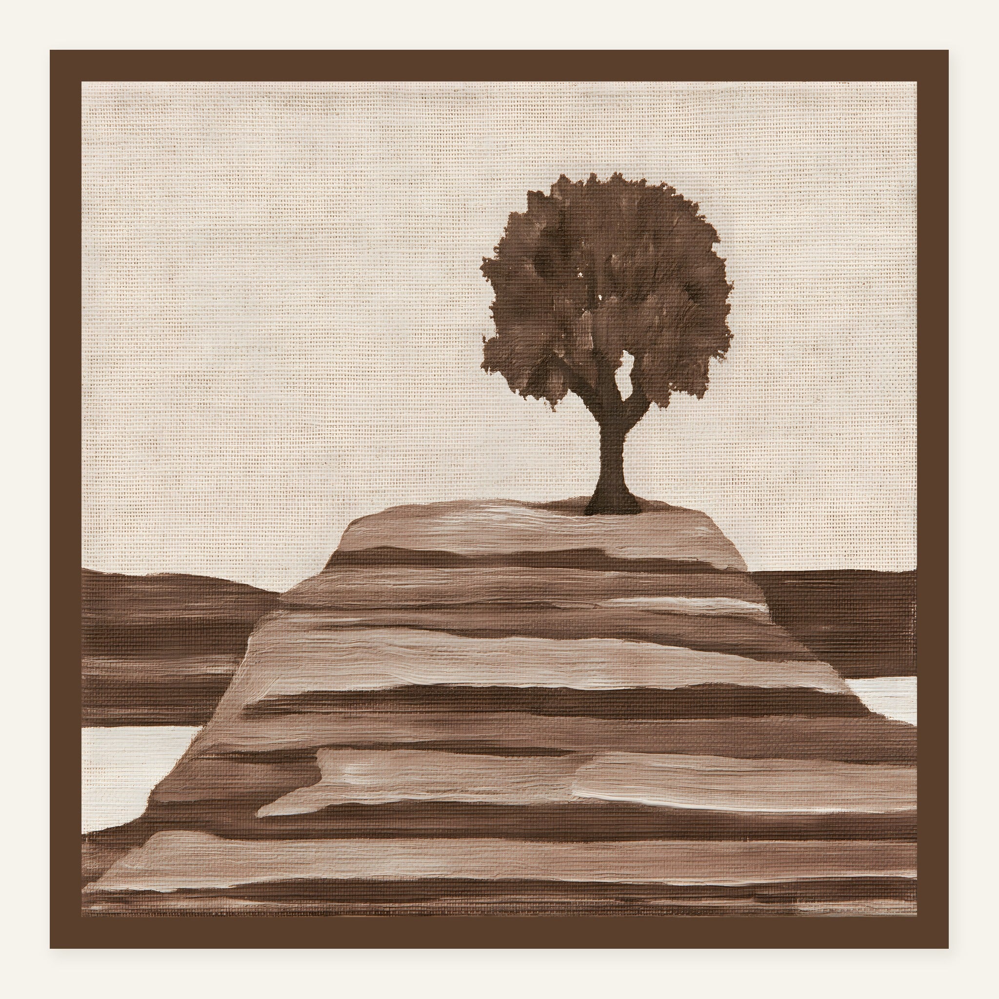 Quiet Gravity — Dark wood frame