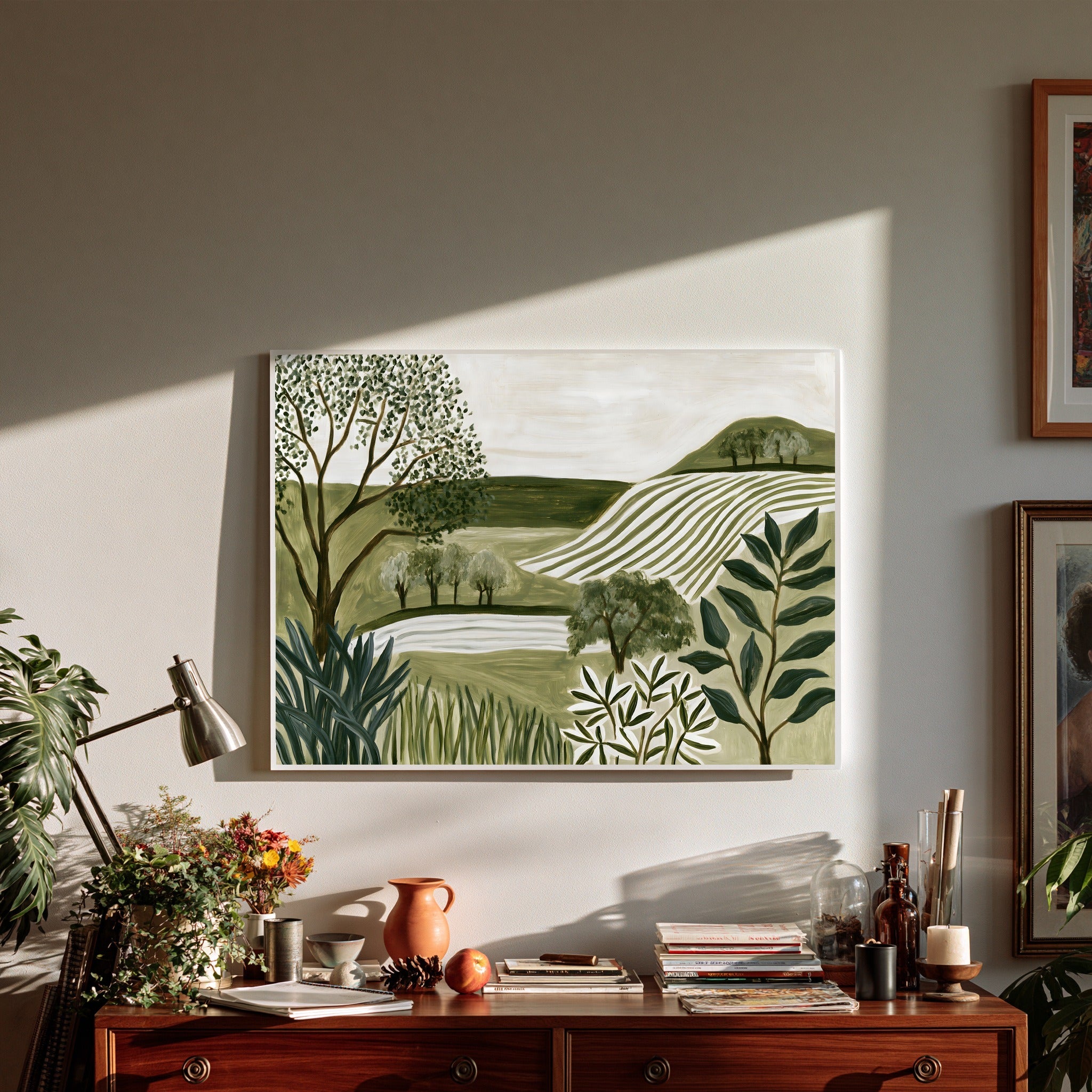 Striped Meadow — art print by paintmoon