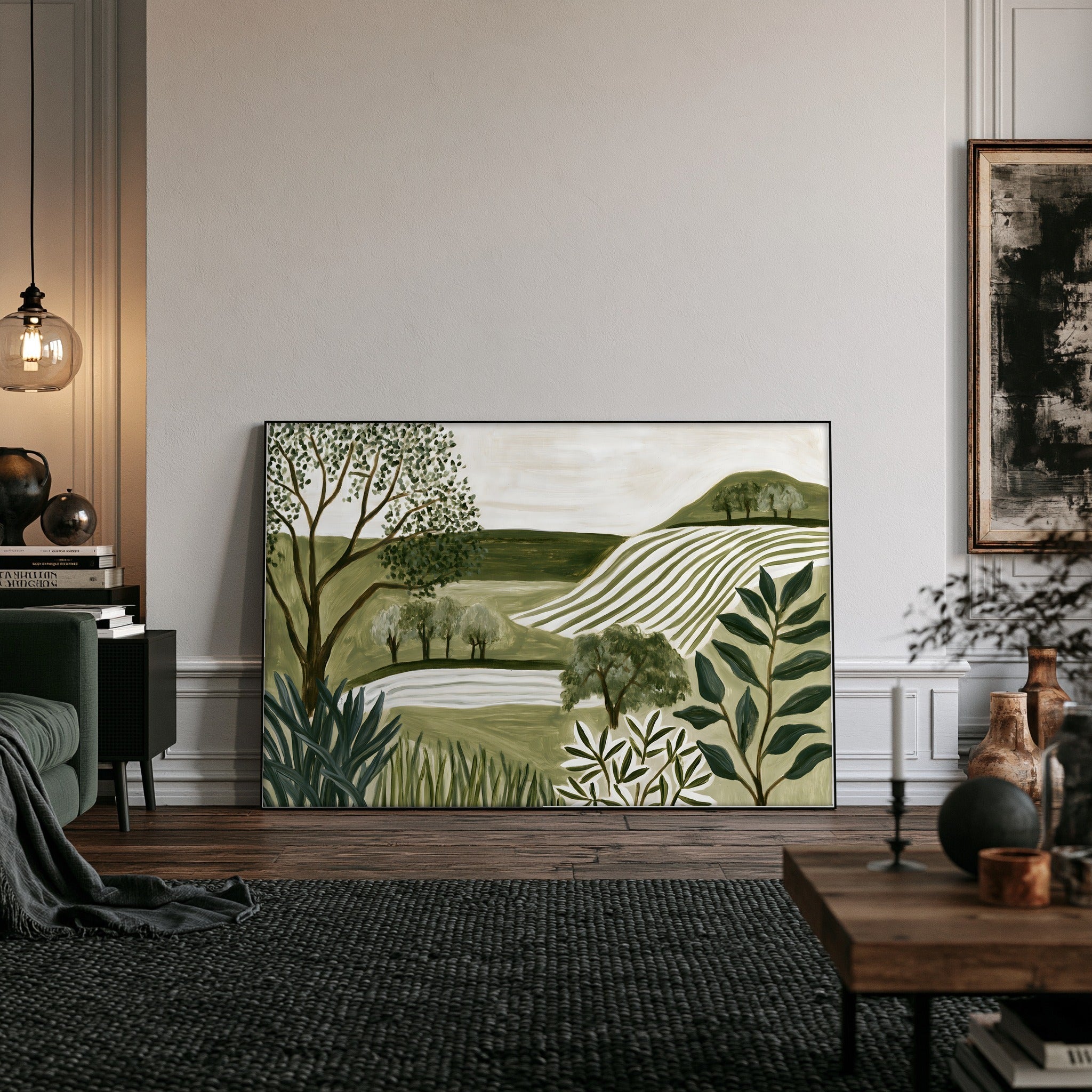 Striped Meadow — art print by paintmoon