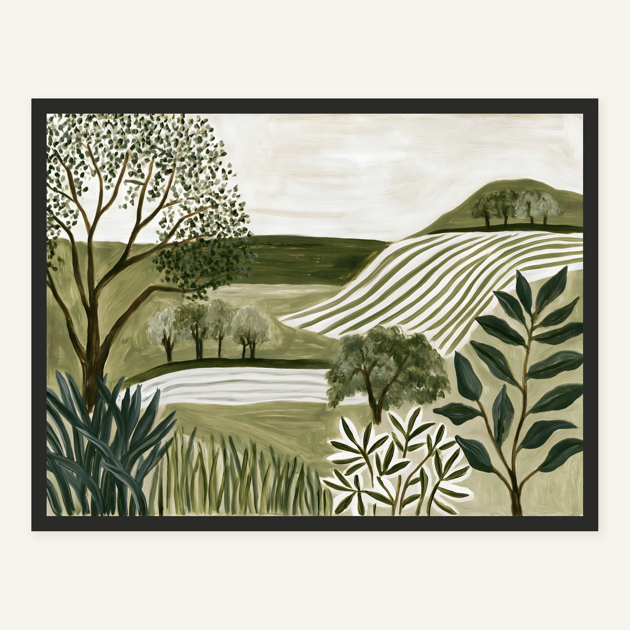 Striped Meadow — Black frame