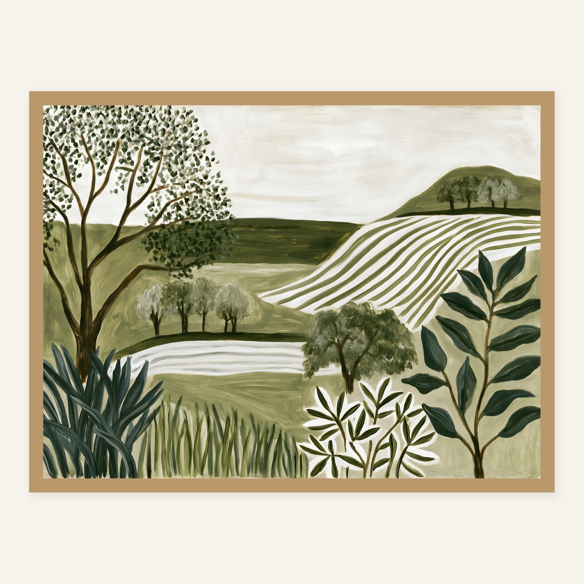 Striped Meadow — Wood frame