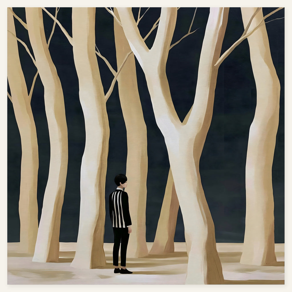 Backlit Grove Silence — art print by paintmoon