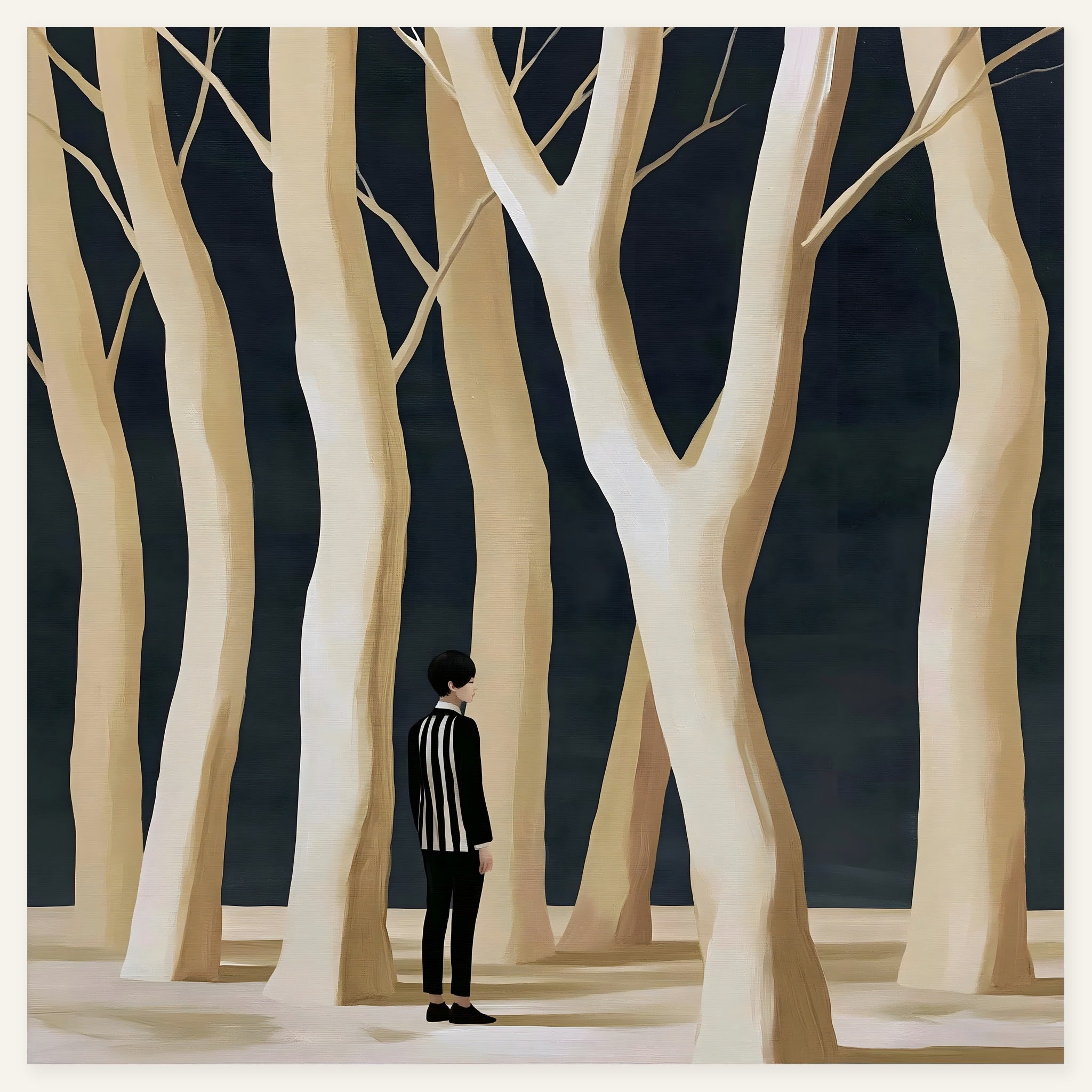 Backlit Grove Silence — art print by paintmoon