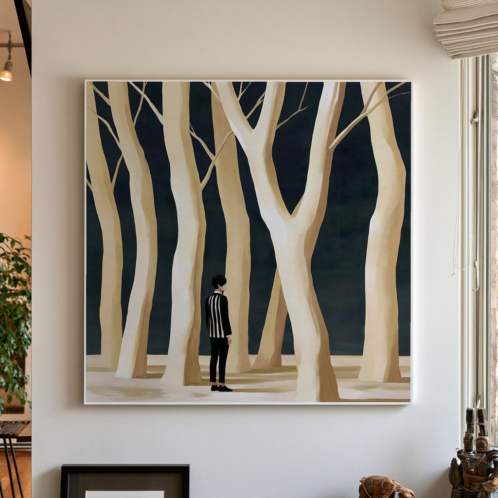 Backlit Grove Silence — art print by paintmoon