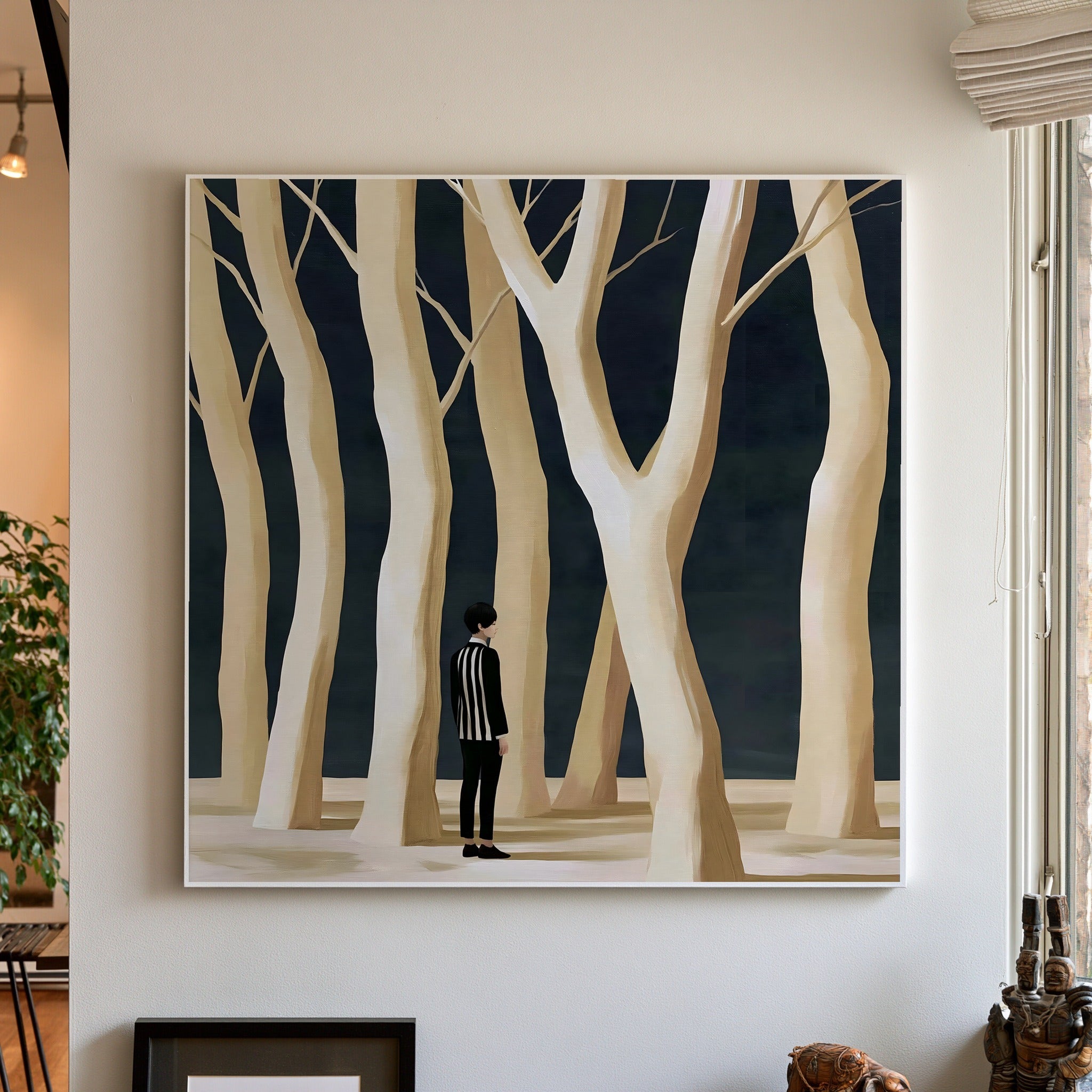 Backlit Grove Silence — art print by paintmoon