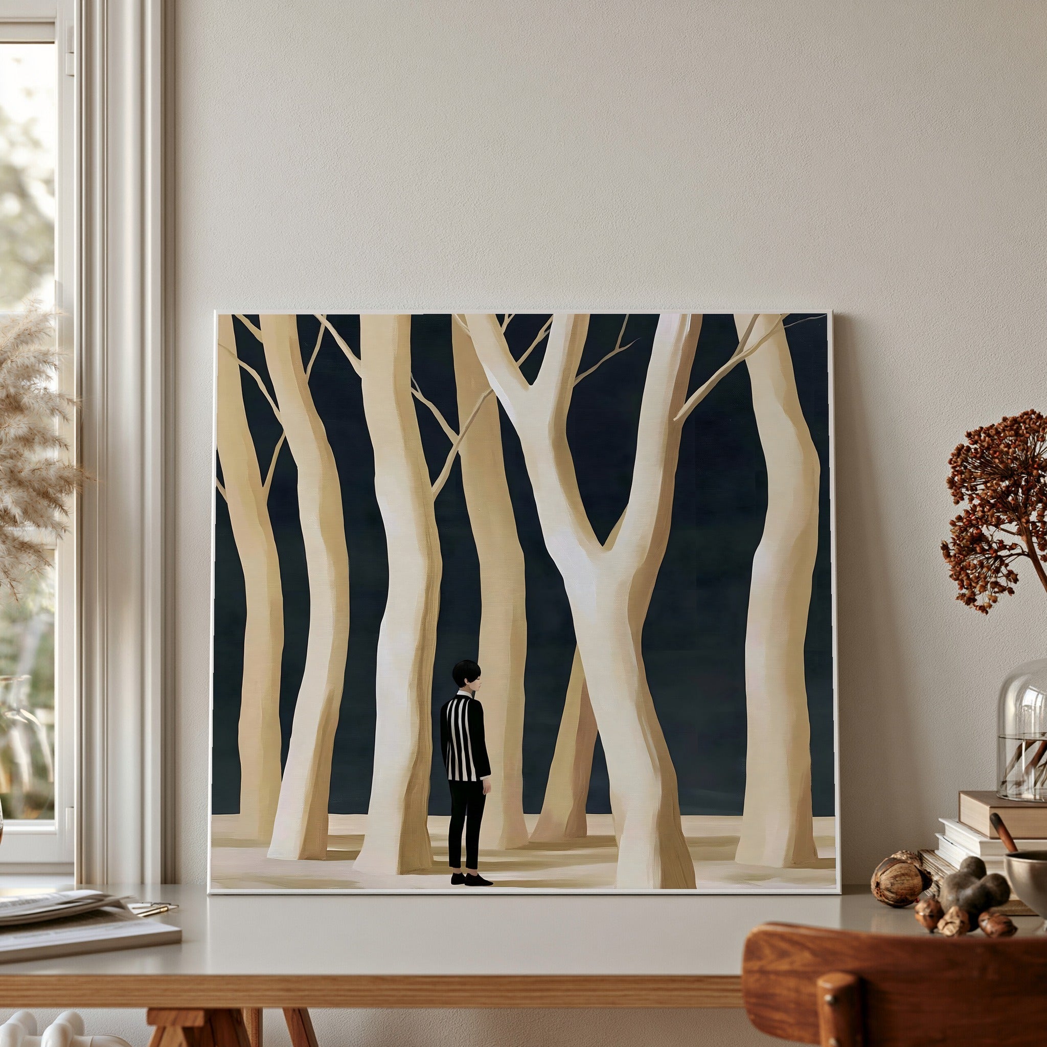 Backlit Grove Silence — art print by paintmoon