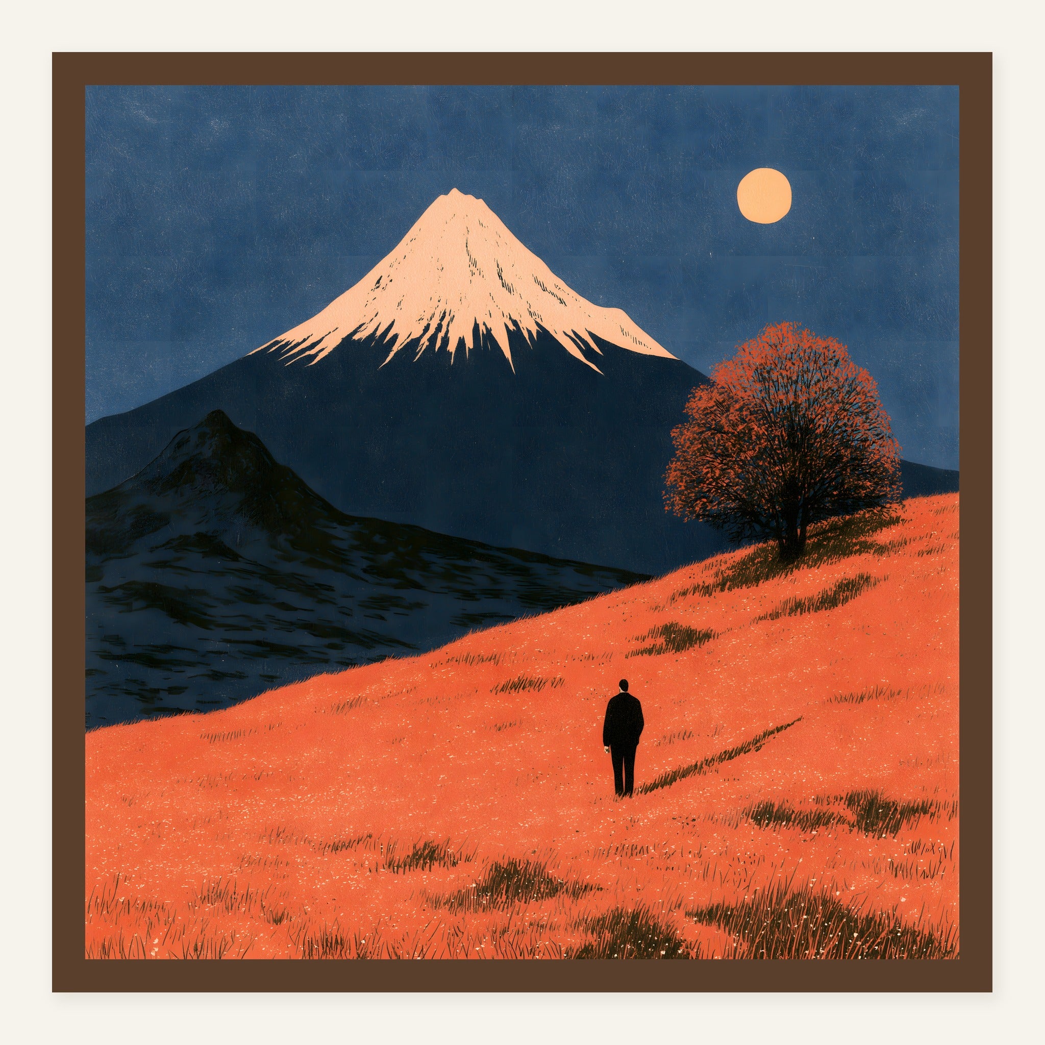 Cinder Walk — Dark wood frame