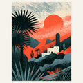 Red Sunwalk — art print by paintmoon