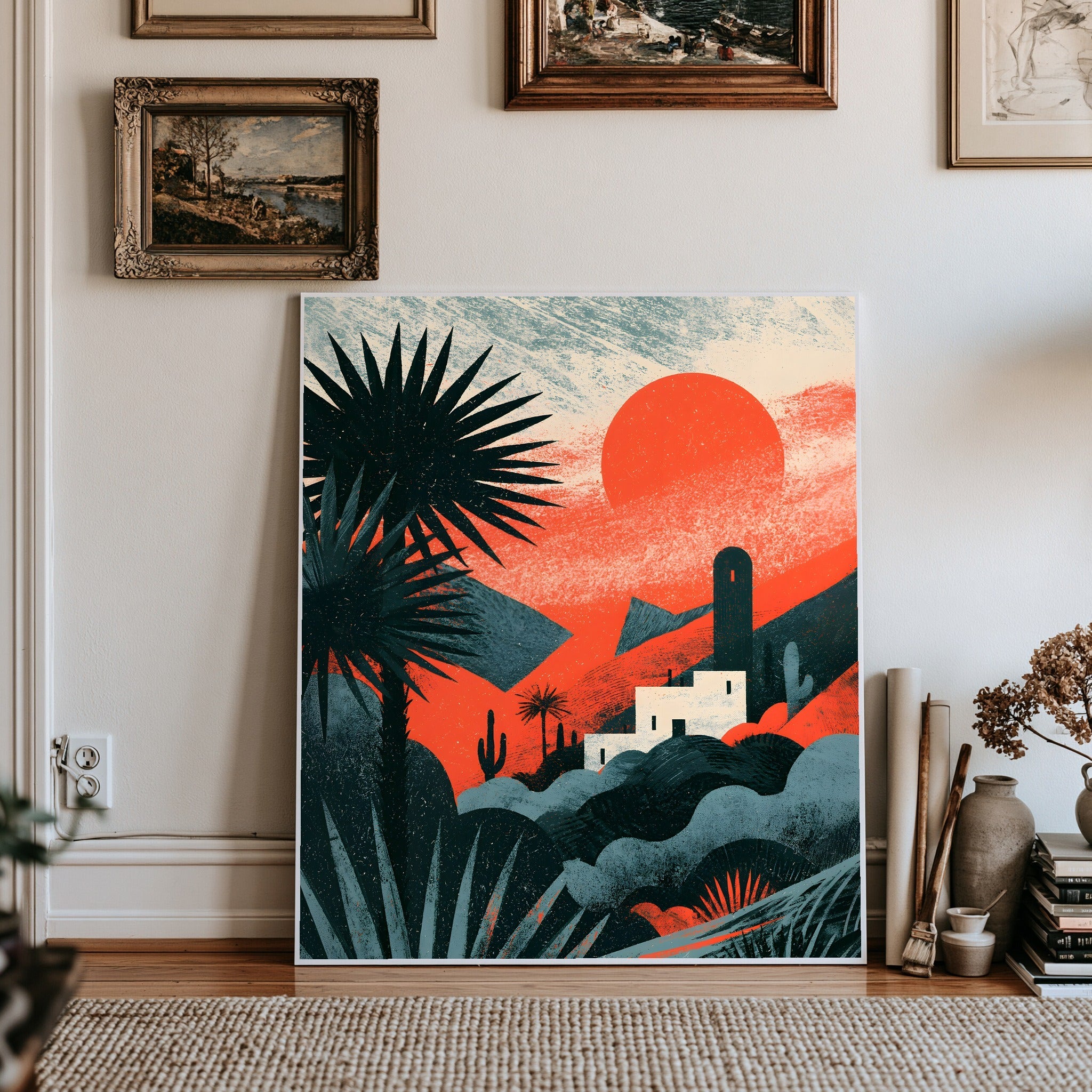 Red Sunwalk — art print by paintmoon