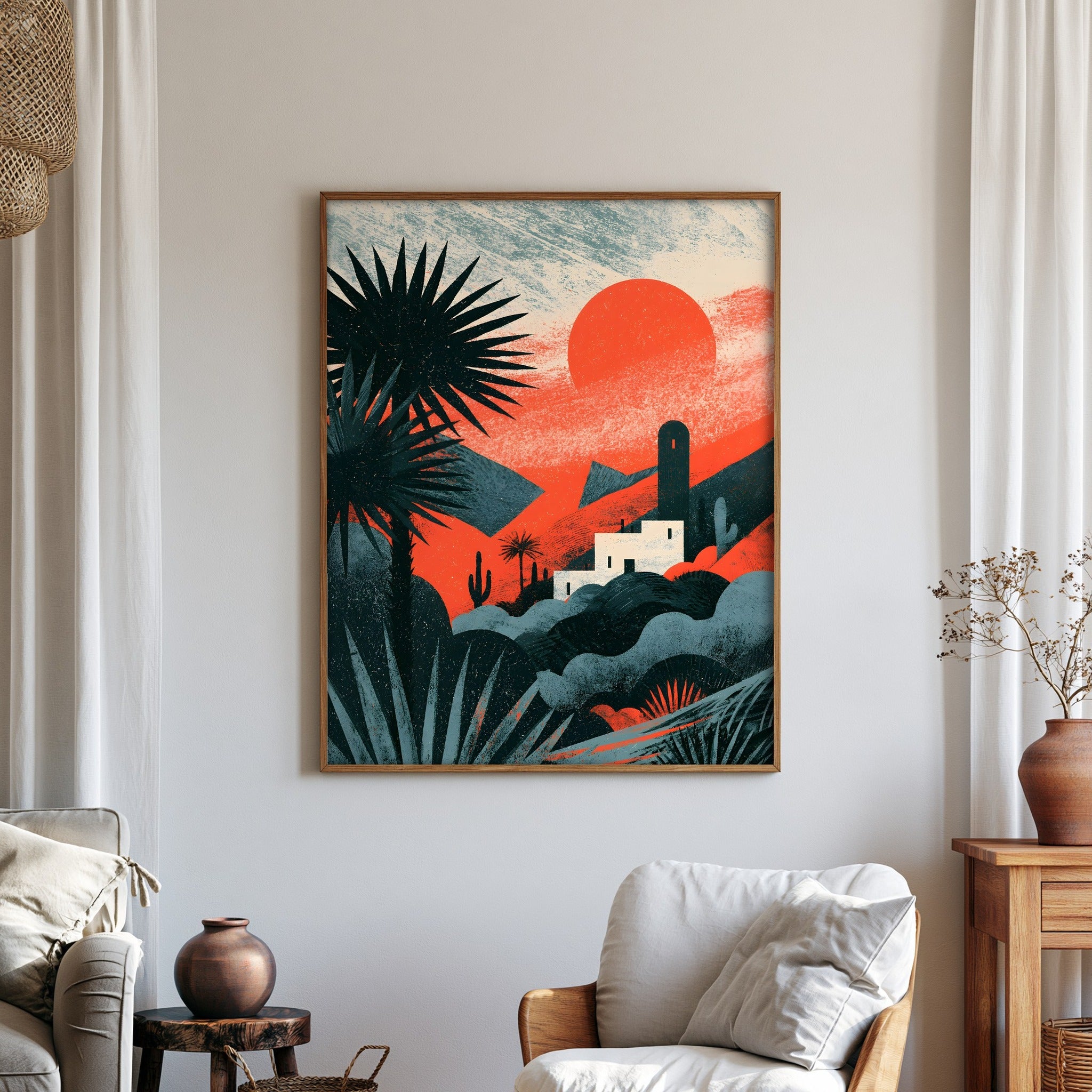 Red Sunwalk — art print by paintmoon