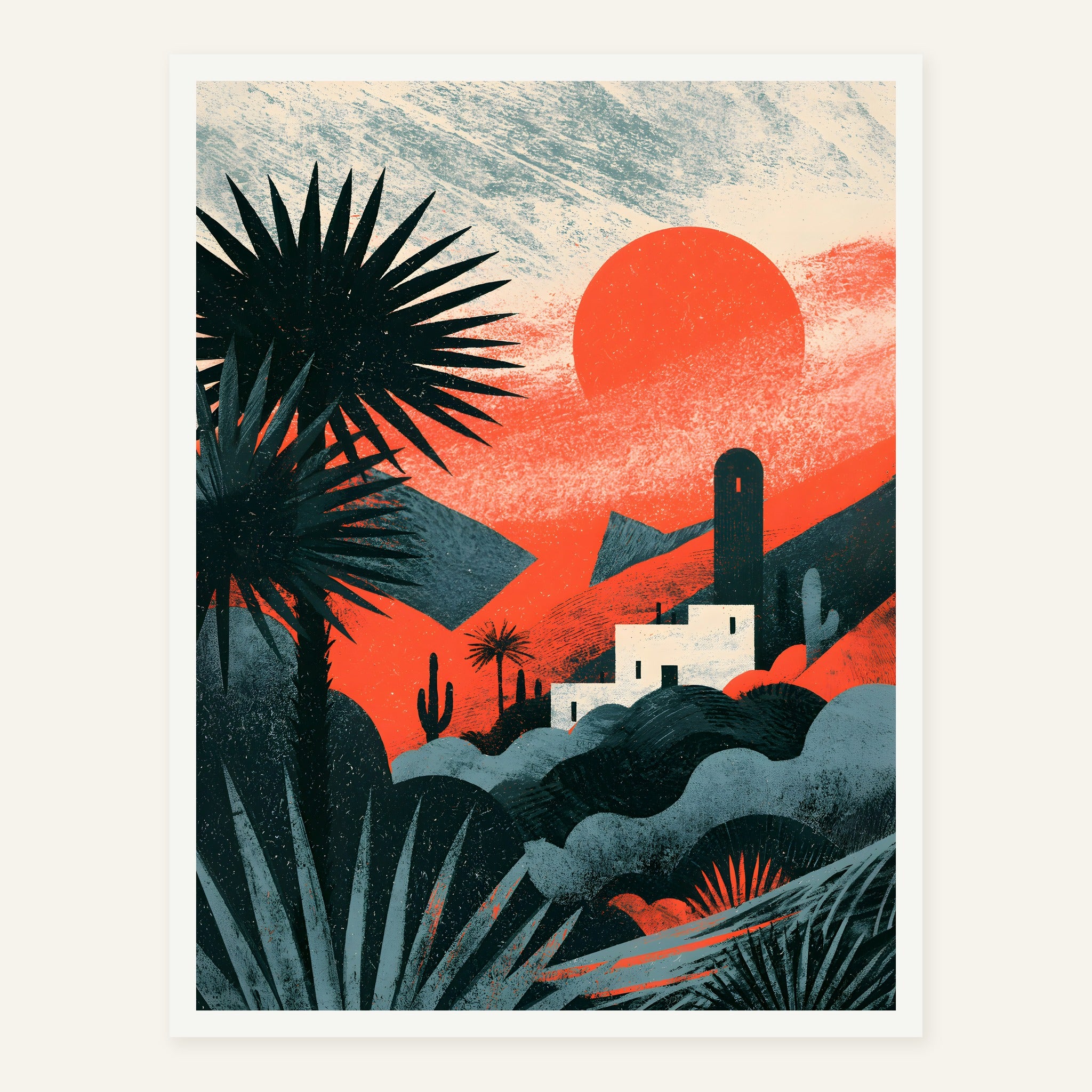 Red Sunwalk — White frame