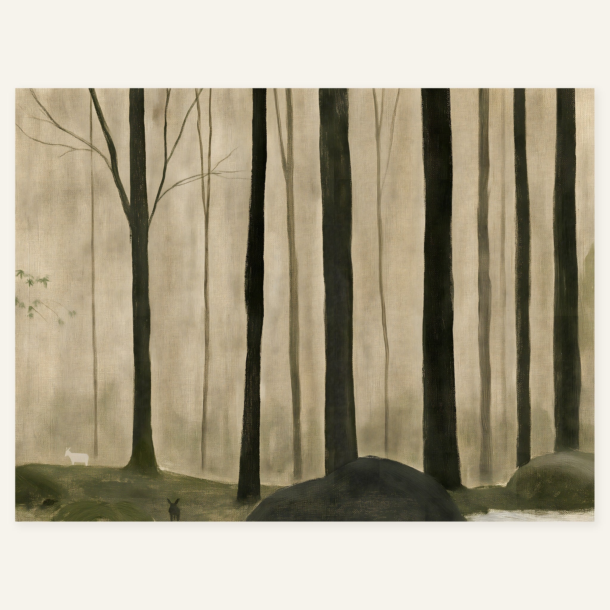 Mossy Trunk Line — art print by paintmoon