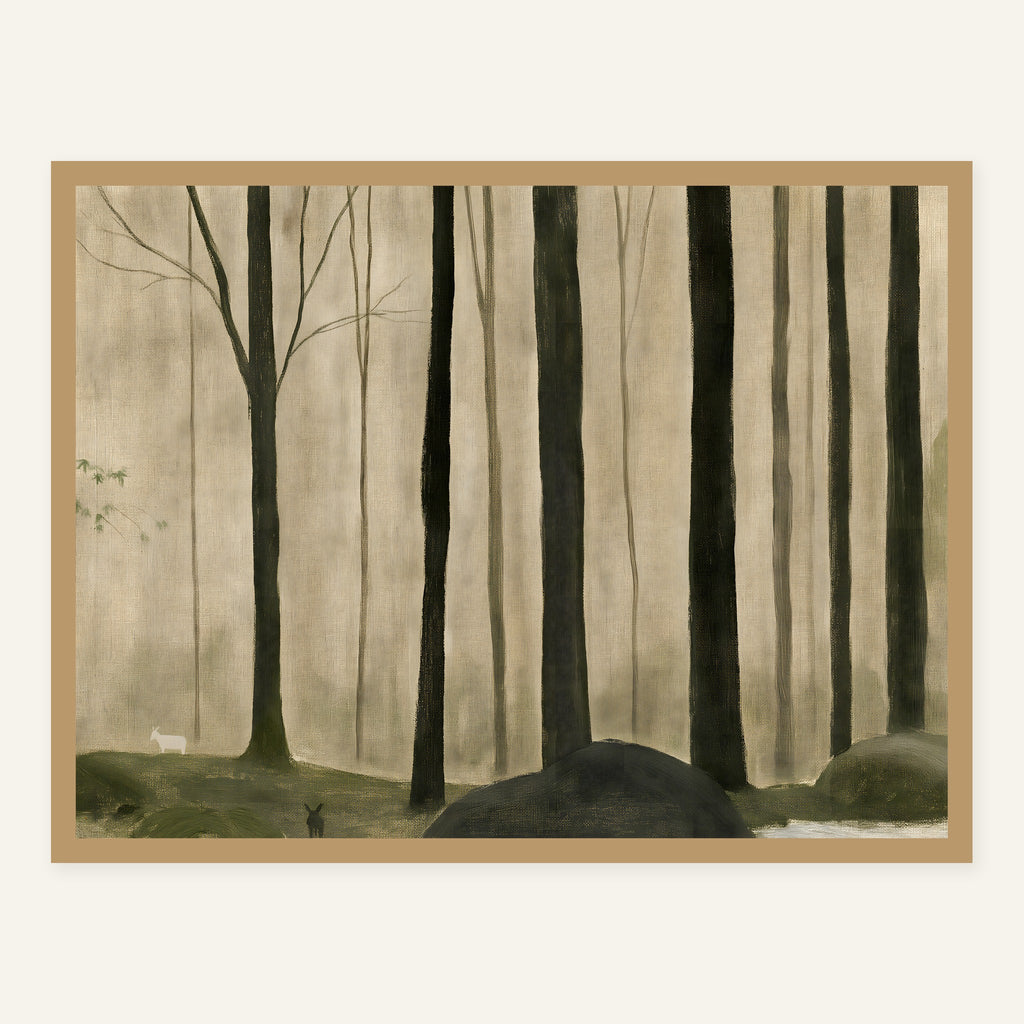 Mossy Trunk Line — Wood frame
