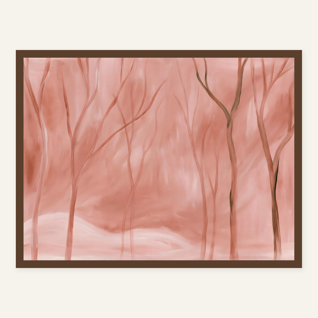 Pastel Drift — Dark wood frame