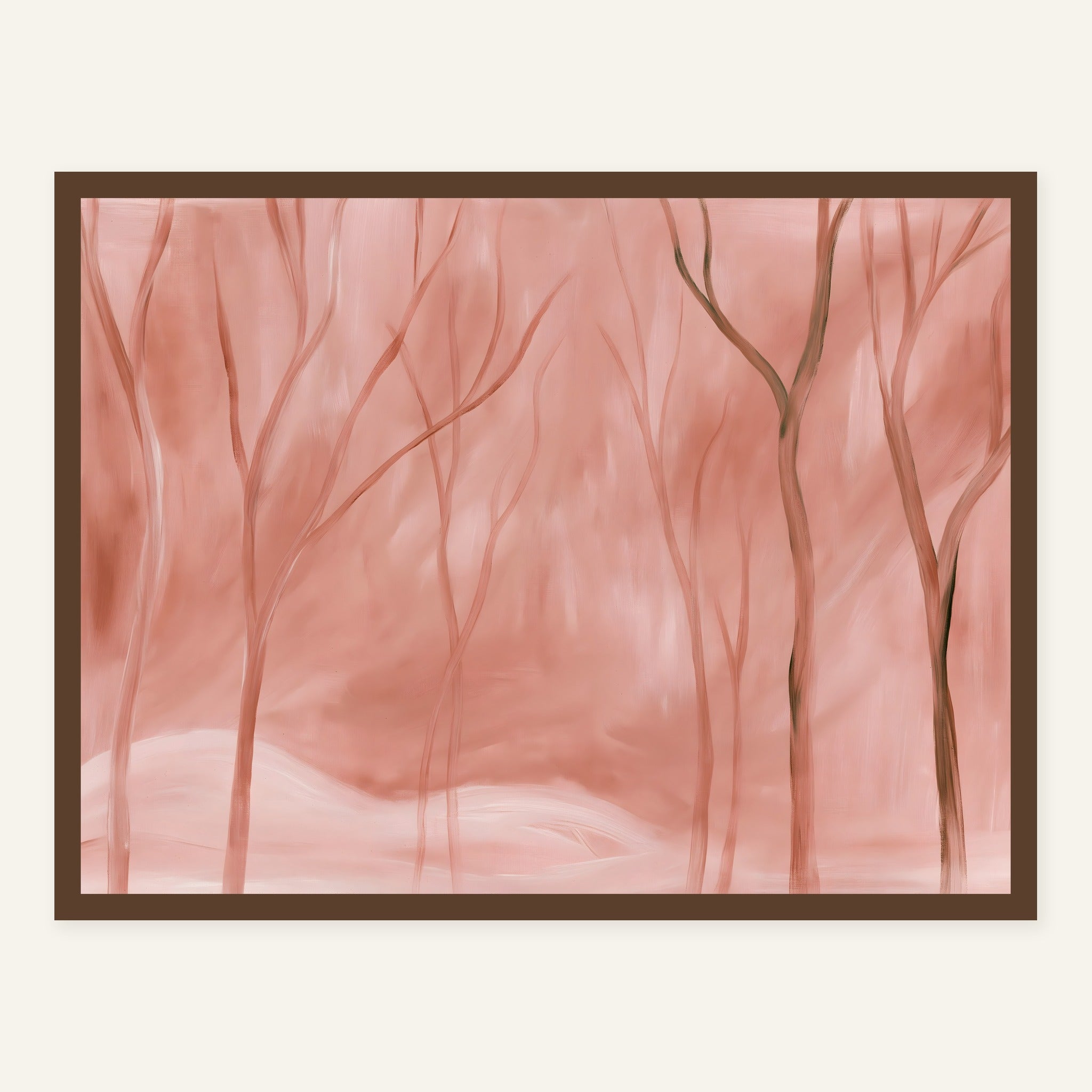 Pastel Drift — Dark wood frame