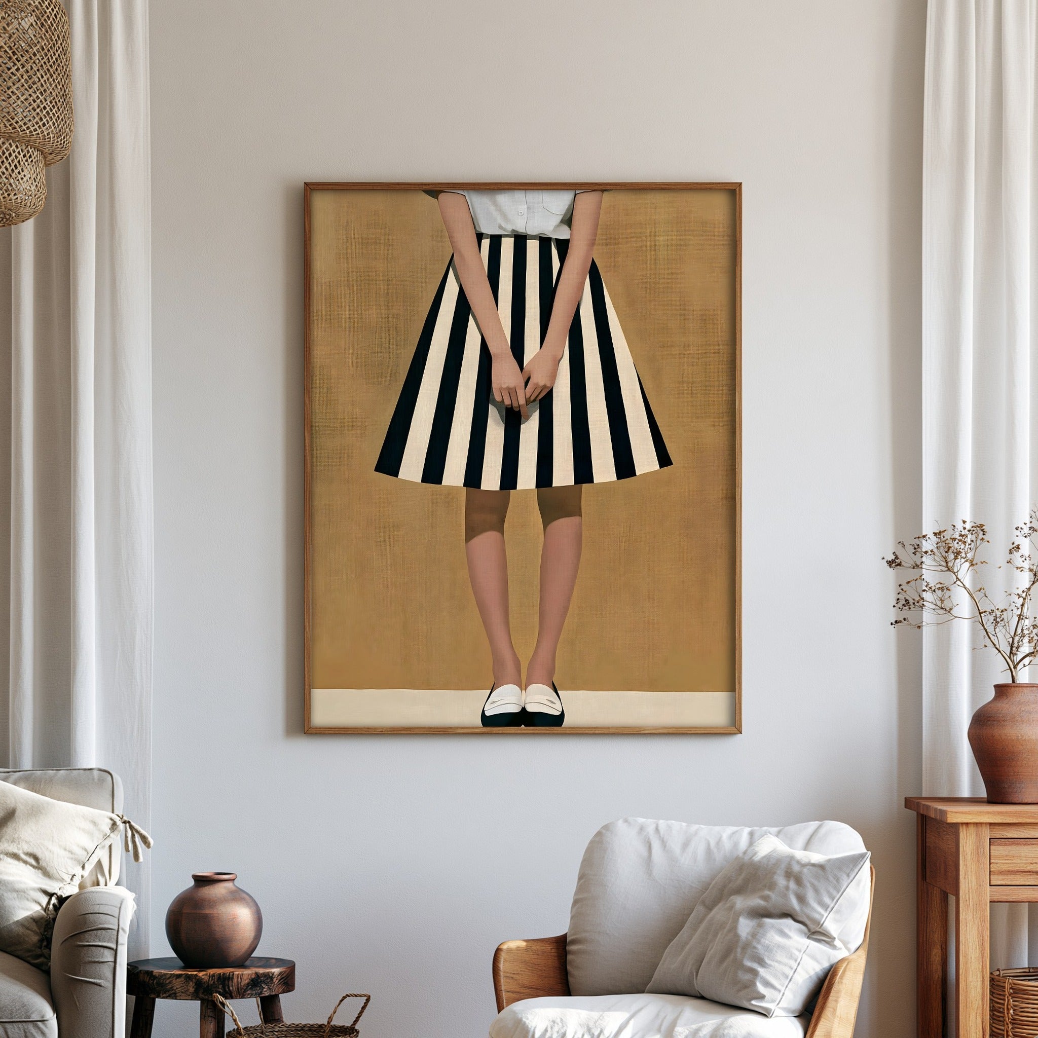 Striped Stillness — art print by paintmoon