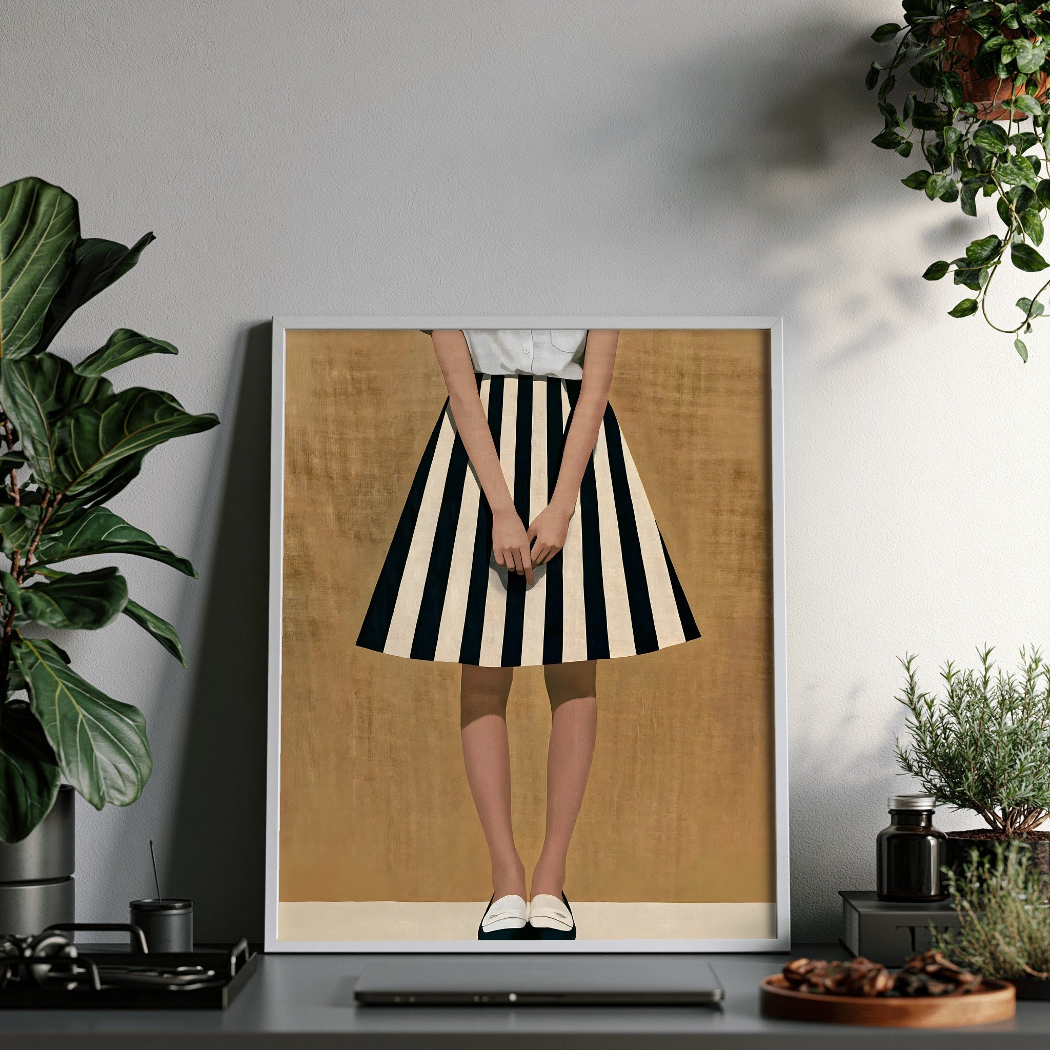 Striped Stillness — art print by paintmoon