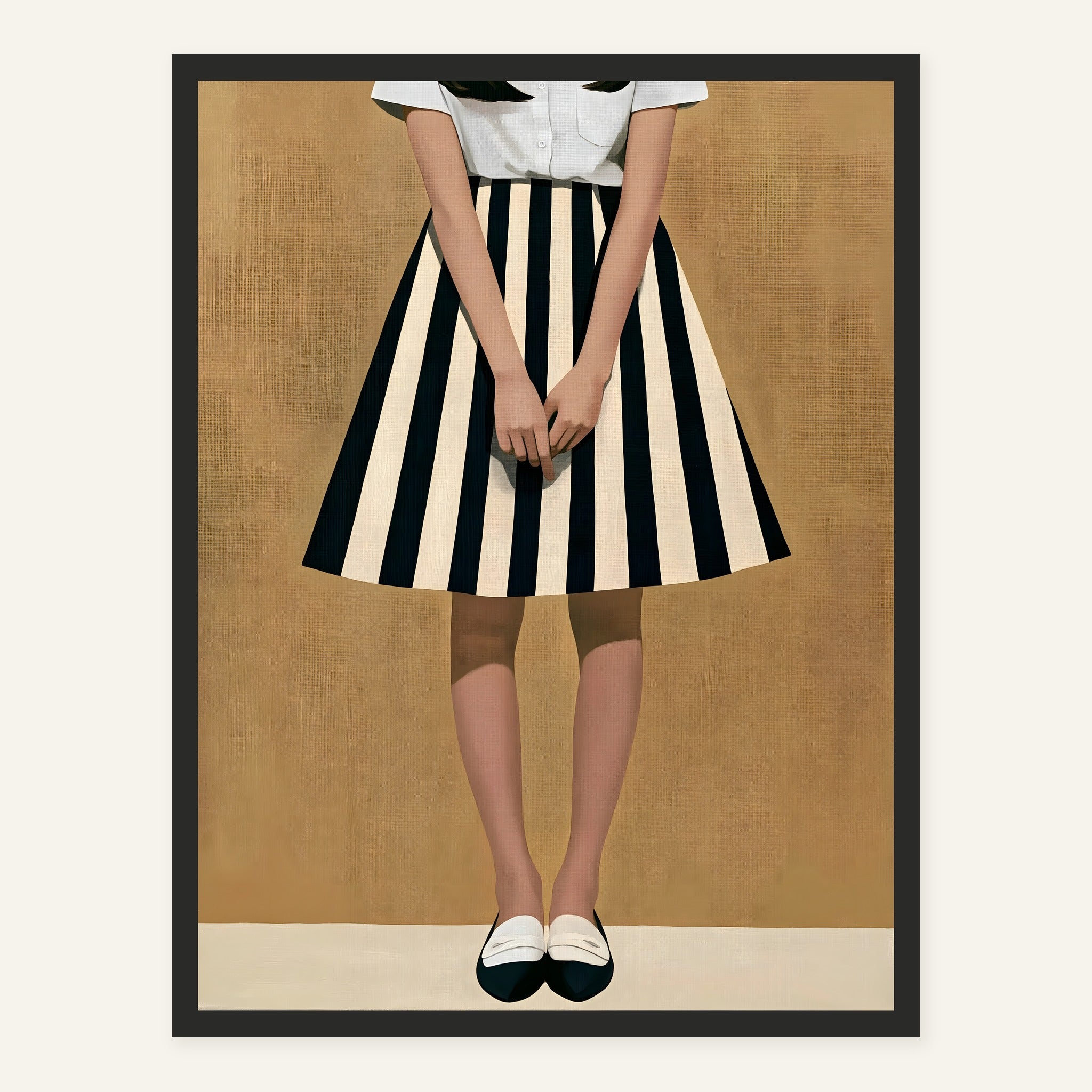 Striped Stillness — Black frame